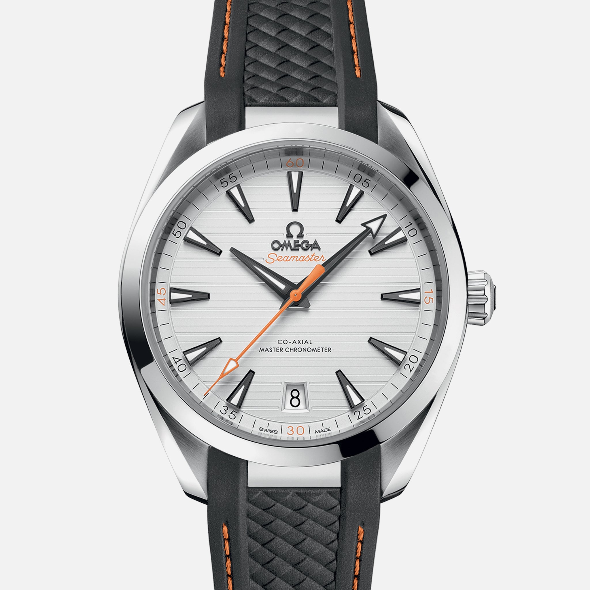 Seamaster Aqua Terra 150M Co-Axial Master Chronometer 41mm White Dial On Rubber Strap
