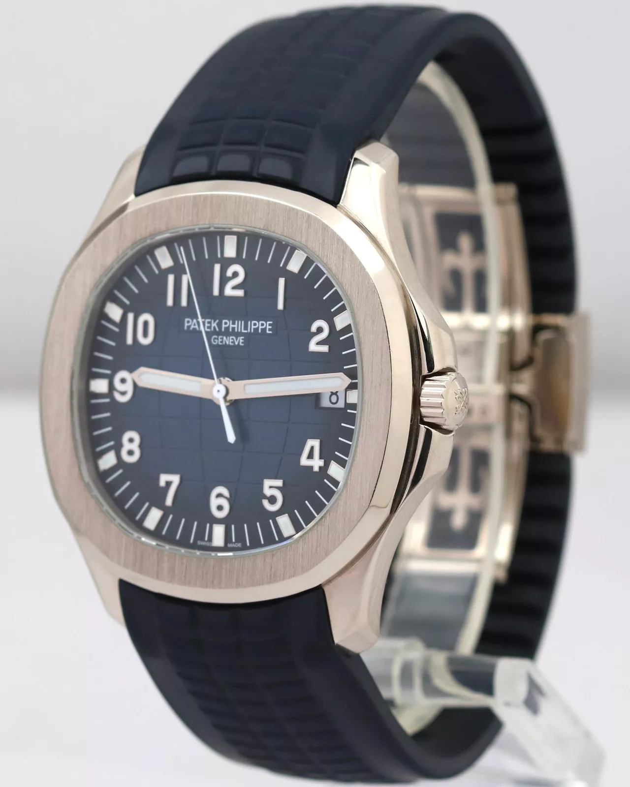 Patek Philippe Aquanaut Blue Dial 18K White Gold Men's Watch 5168G-001