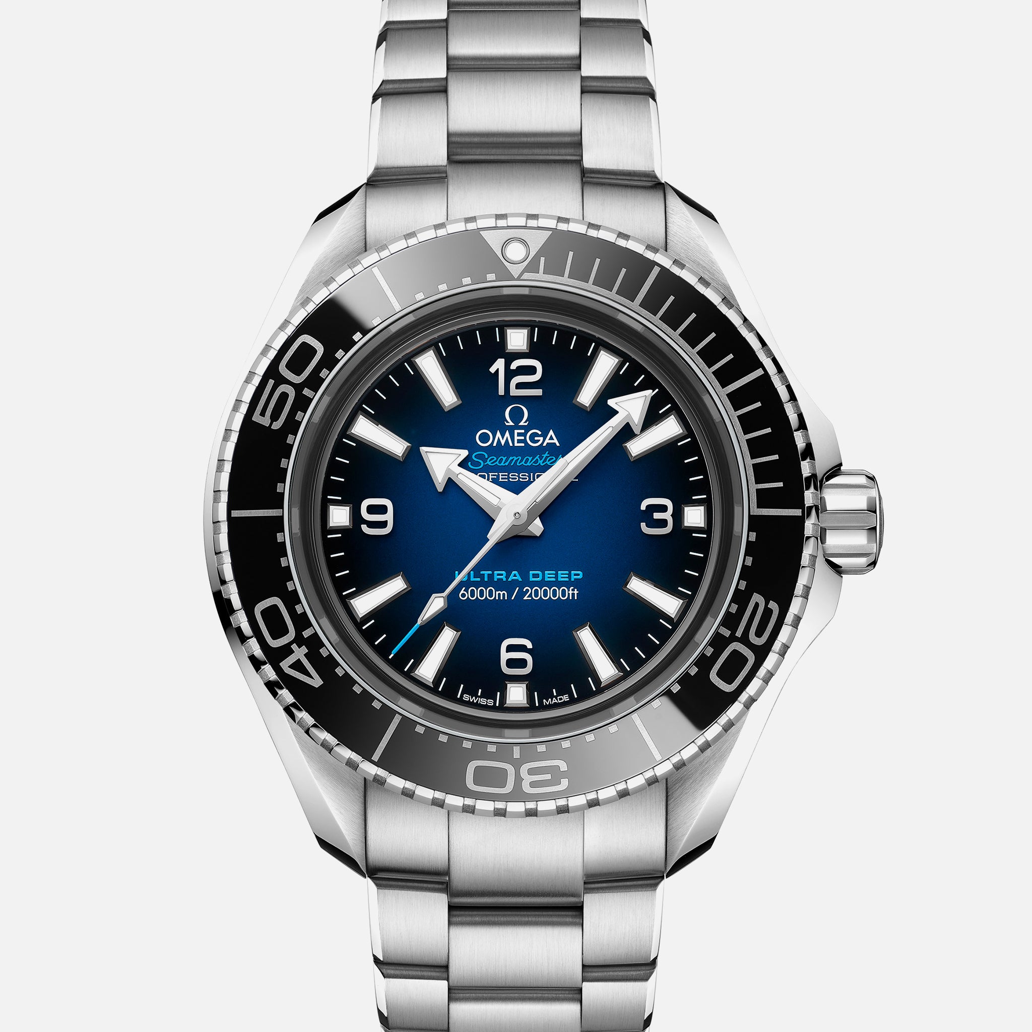 Seamaster Planet Ocean Ultra Deep Professional 6000M Co-Axial Master Chronometer 45.5mm Blue Dial On Bracelet