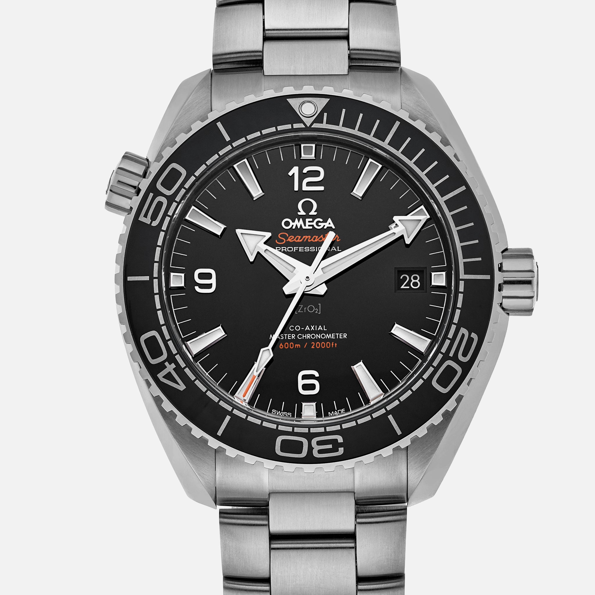 Seamaster Planet Ocean 600M Co-Axial Master Chronometer 43.5mm Black Dial On Bracelet