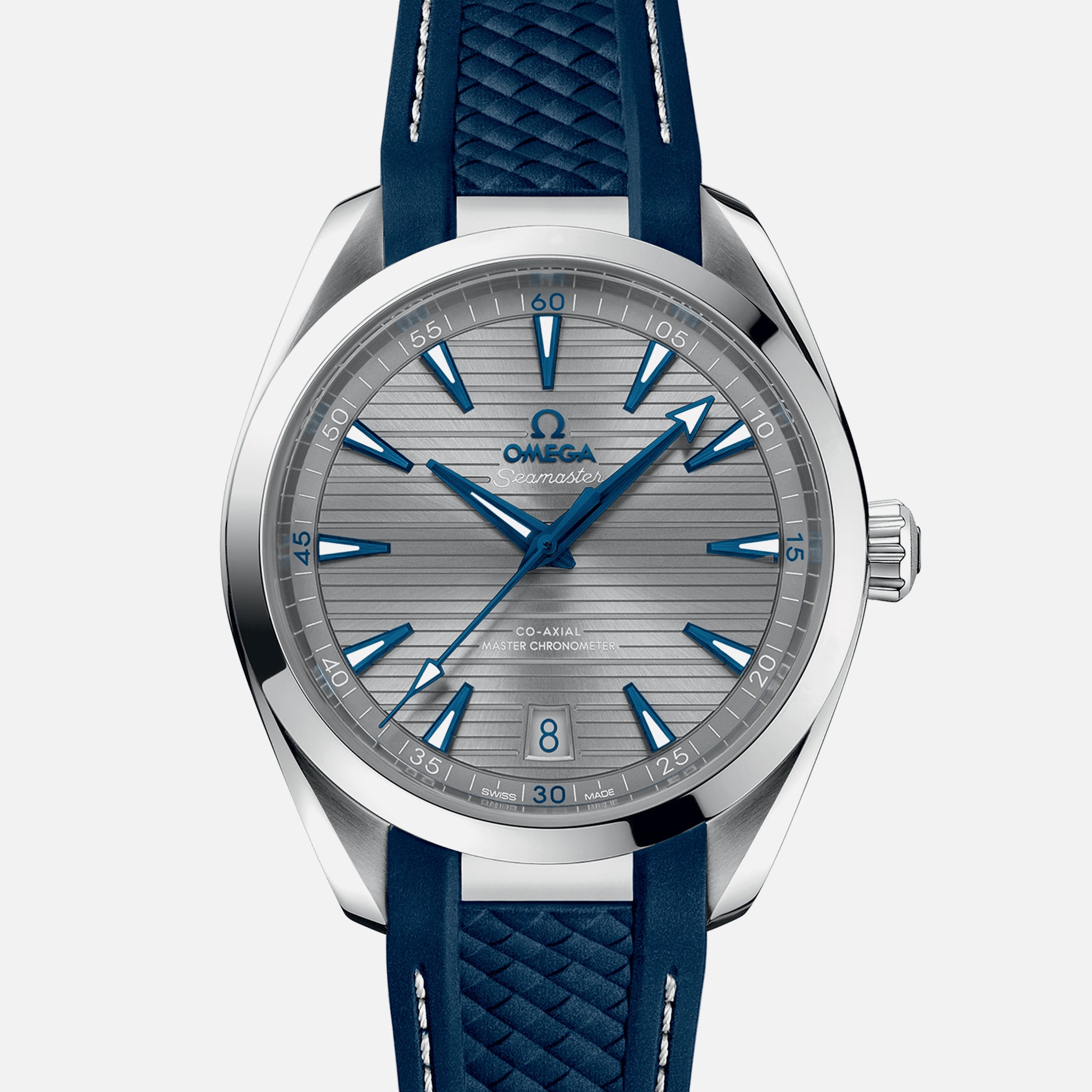 Seamaster Aqua Terra 150M Co-Axial Master Chronometer 41mm Grey Dial On Rubber Strap