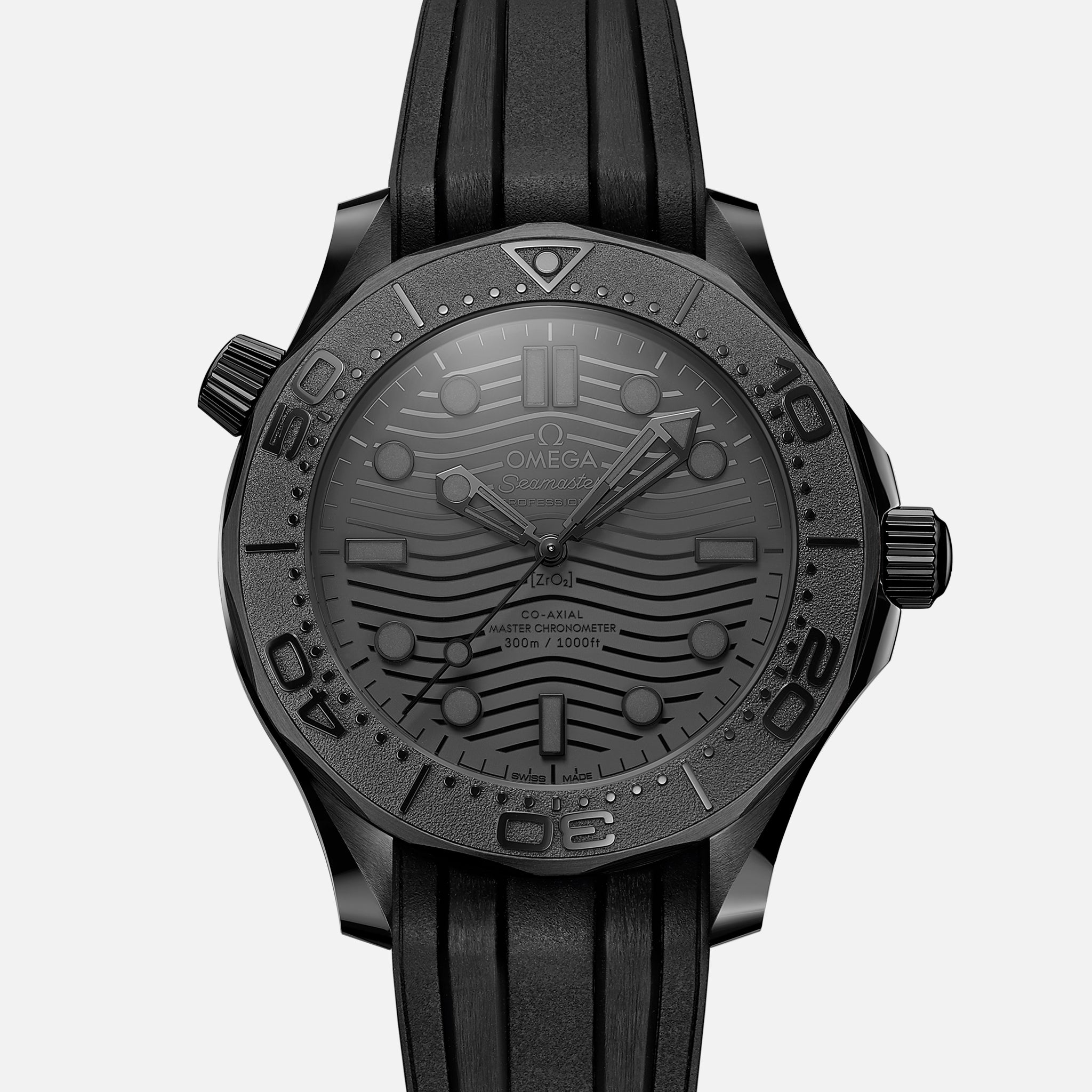 Seamaster Diver 300M Co-Axial Master Chronometer 43.5mm Black Black On Rubber Strap