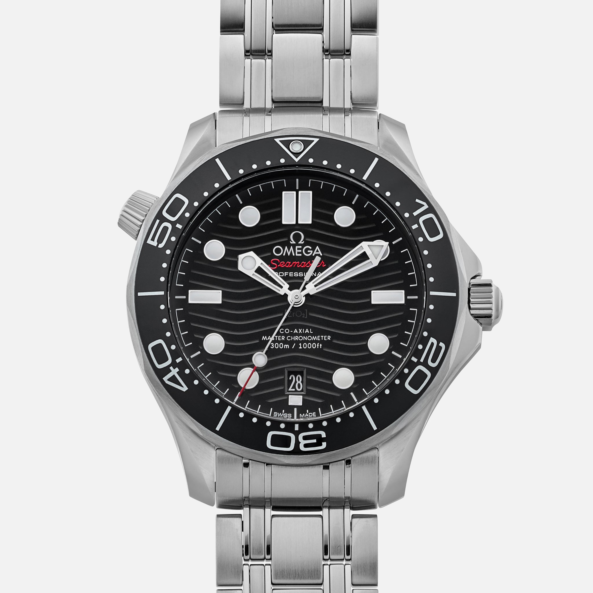 Seamaster Diver 300M Co-Axial Master Chronometer 42mm Black Dial On Bracelet