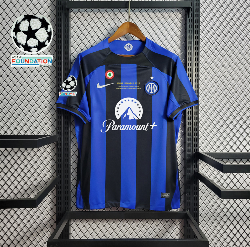 Inter Milan 22-23 Home Jersey - Fans Version - Champions League Final Match - ReplicasJersey