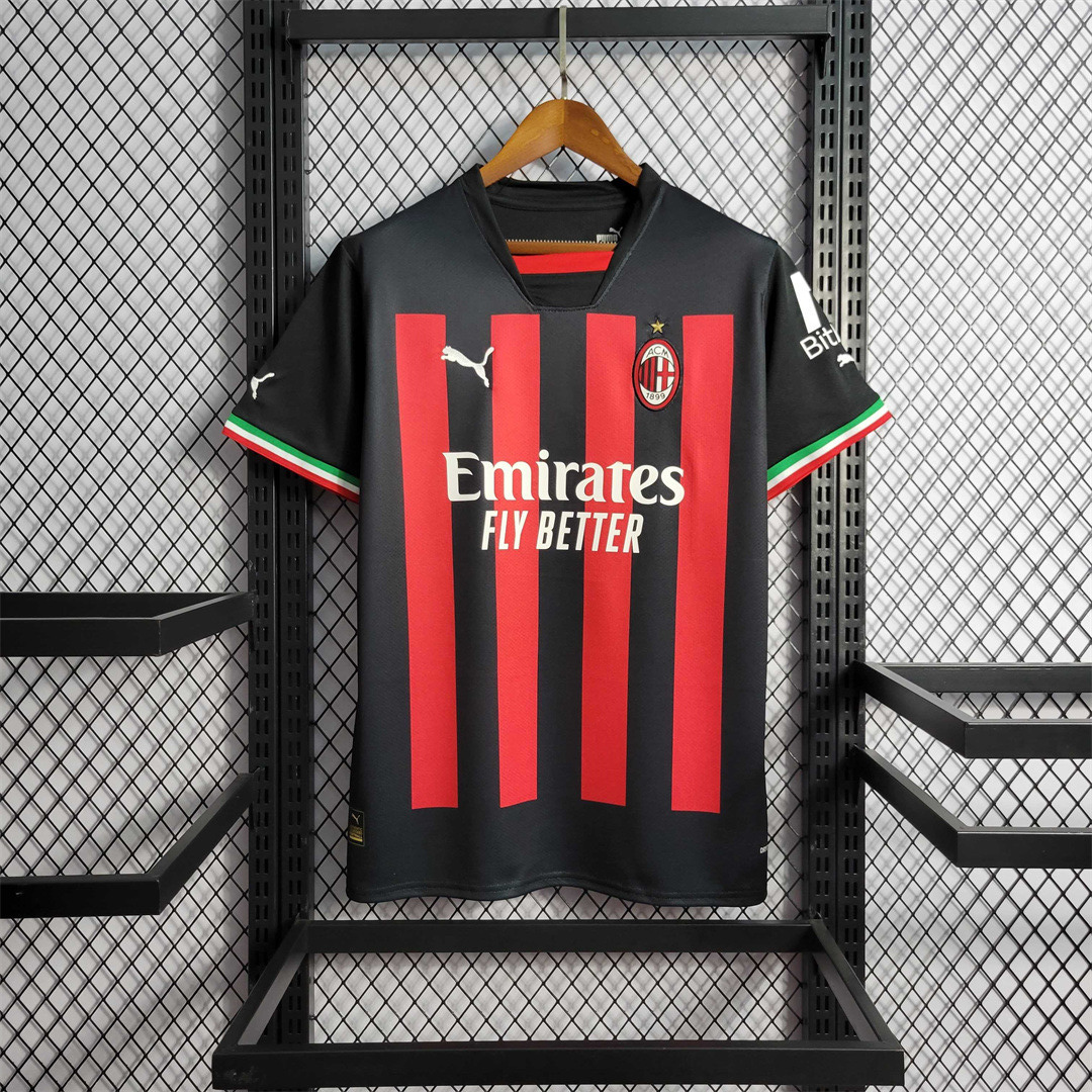 22-23 AC Milan Home Jersey - Fans Version - ReplicasJersey