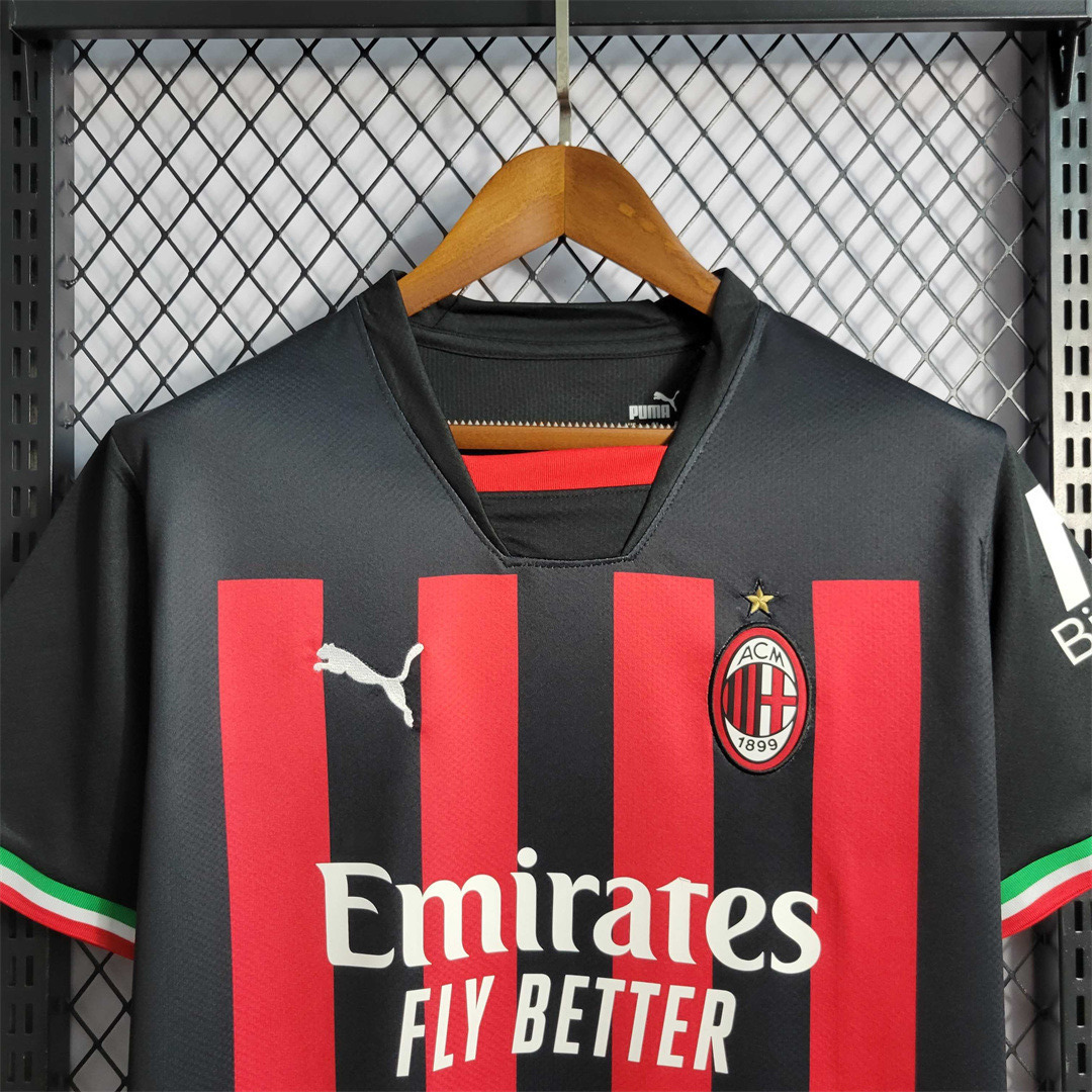 22-23 AC Milan Home Jersey - Fans Version - ReplicasJersey