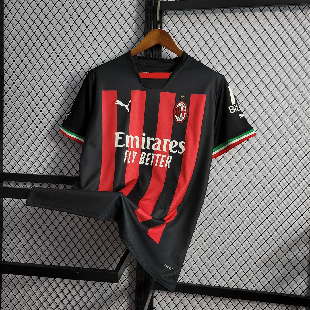 22-23 AC Milan Home Jersey - Fans Version - ReplicasJersey