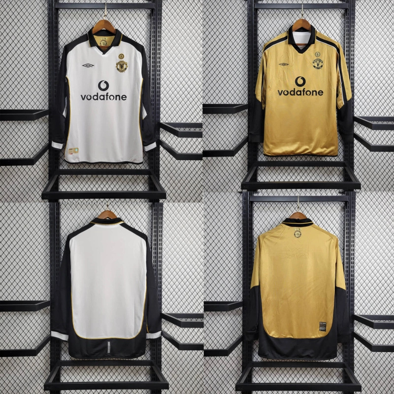 Manchester United Retro 01-02 100th Anniversary Long Sleeve Special Edition Jersey - ReplicasJersey