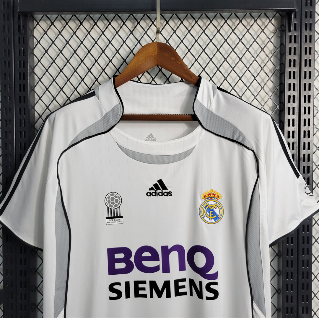 Retro Real Madrid 06-07 Home Stadium Jersey - ReplicasJersey