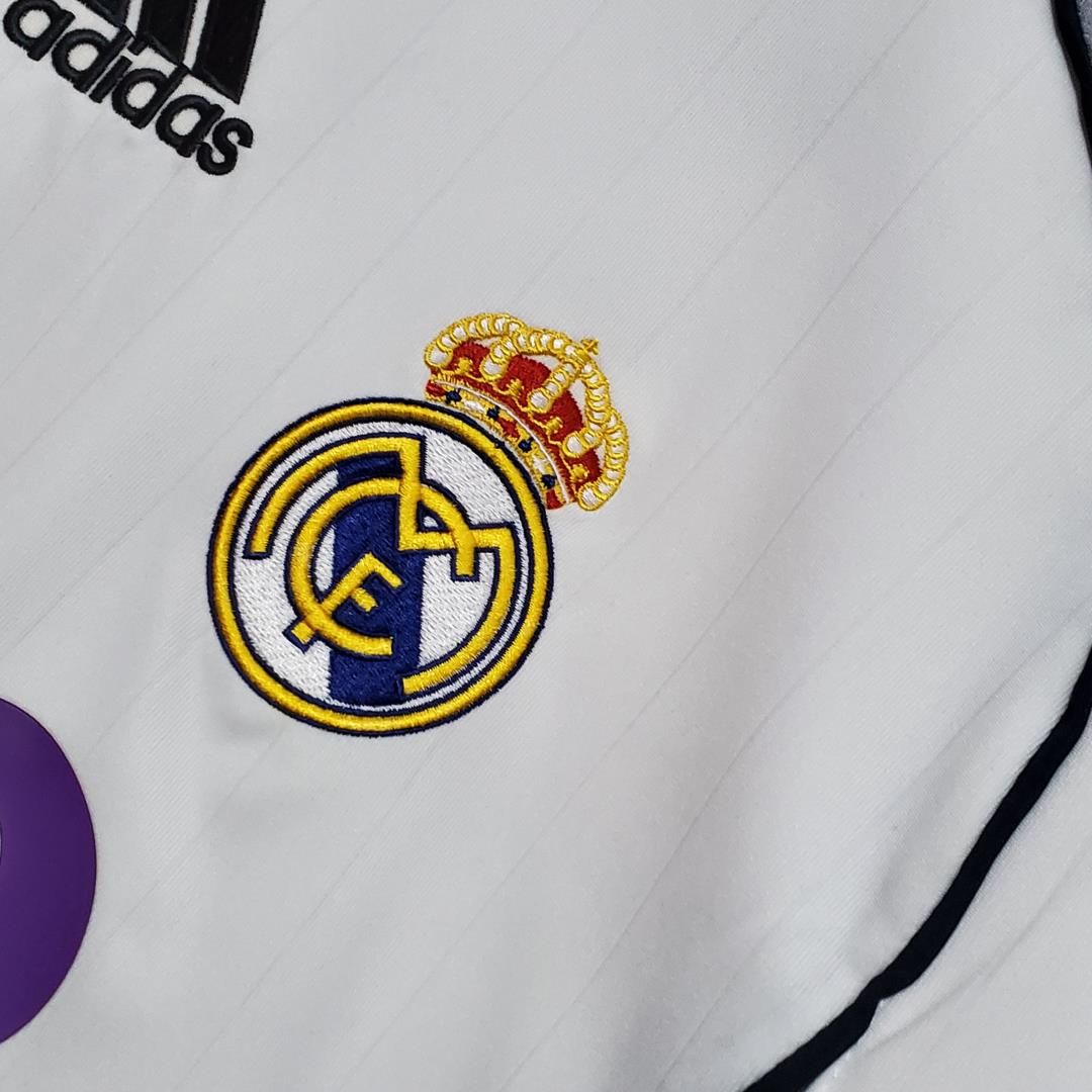 Retro Real Madrid 06-07 Home Long Sleeve Jersey - ReplicasJersey