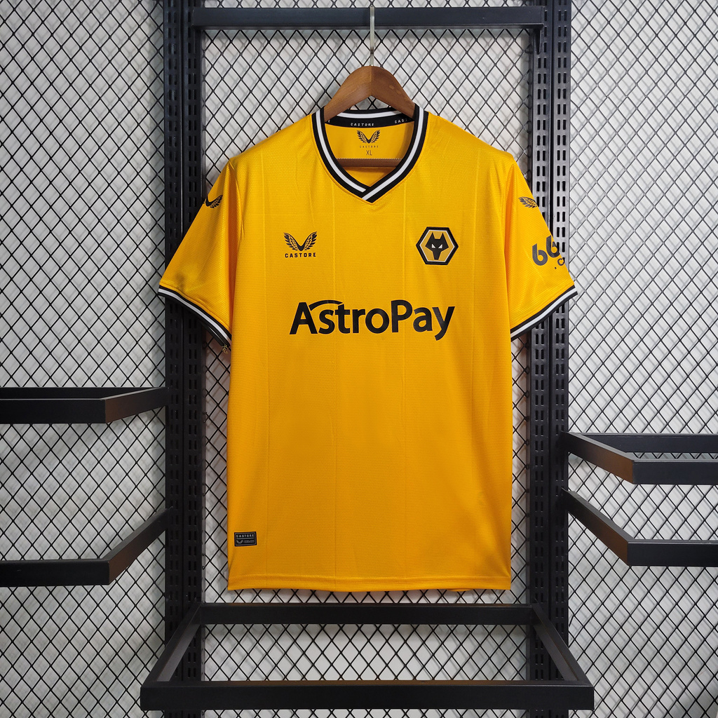 Wolverhampton Wanderers Wolves 23-24 Home Jersey - Fans Version - ReplicasJersey