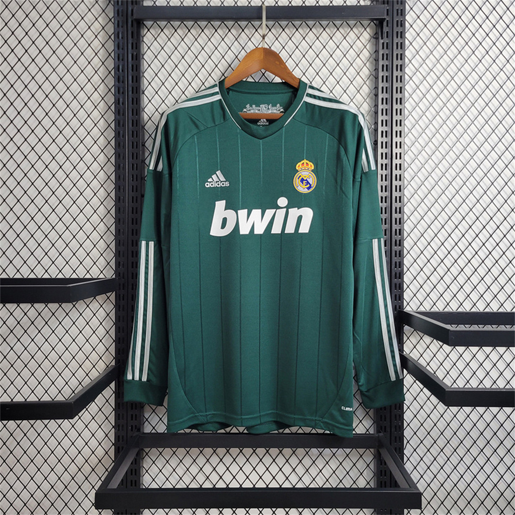 Retro Real Madrid 12-13 Third Away Long Sleeve Jersey - ReplicasJersey
