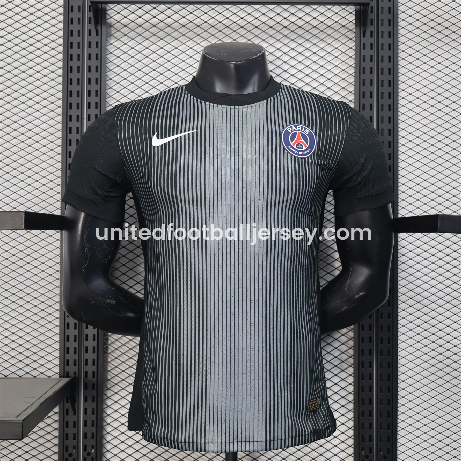 Paris Saint-Germain PSG 25-26 Black GK Goalkeeper Unsponsored Jersey - Player Version - ReplicasJersey