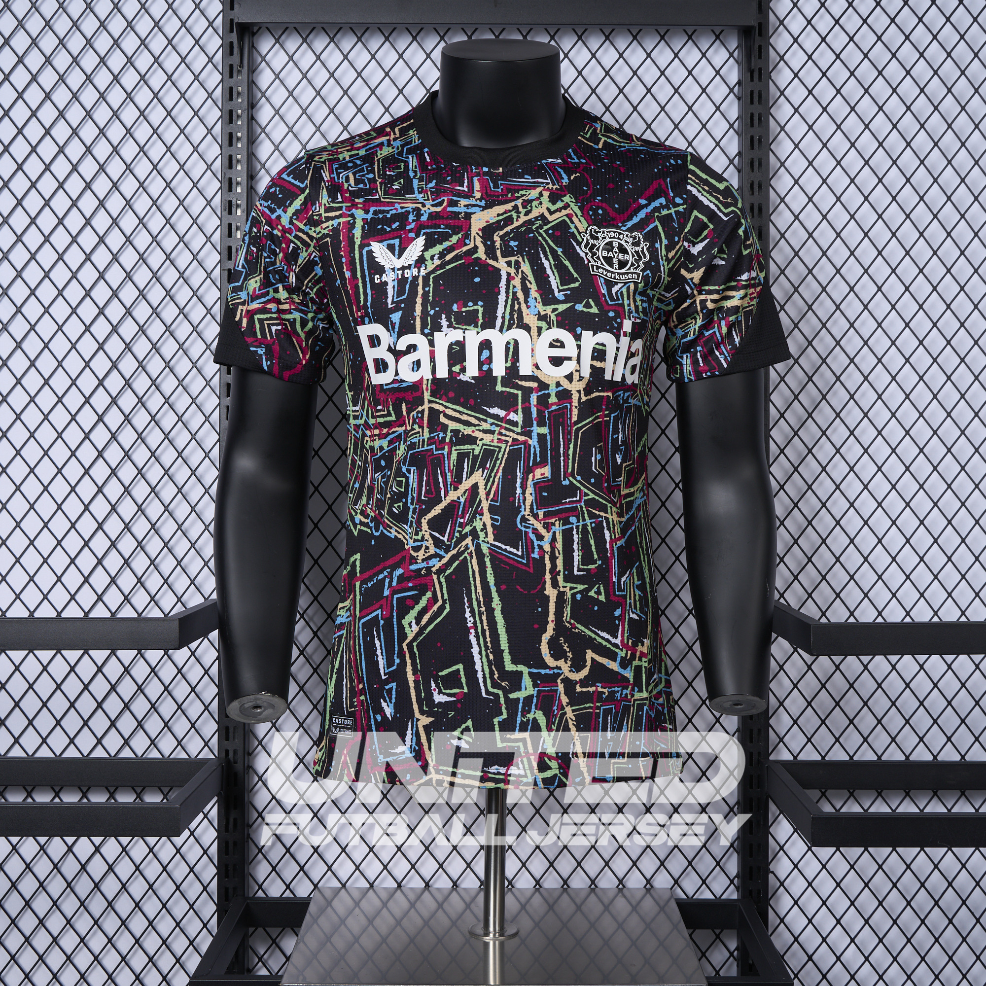 Bayer 04 Leverkusen 24-25 Black Graffiti Special Edition Jersey - Player Version - ReplicasJersey