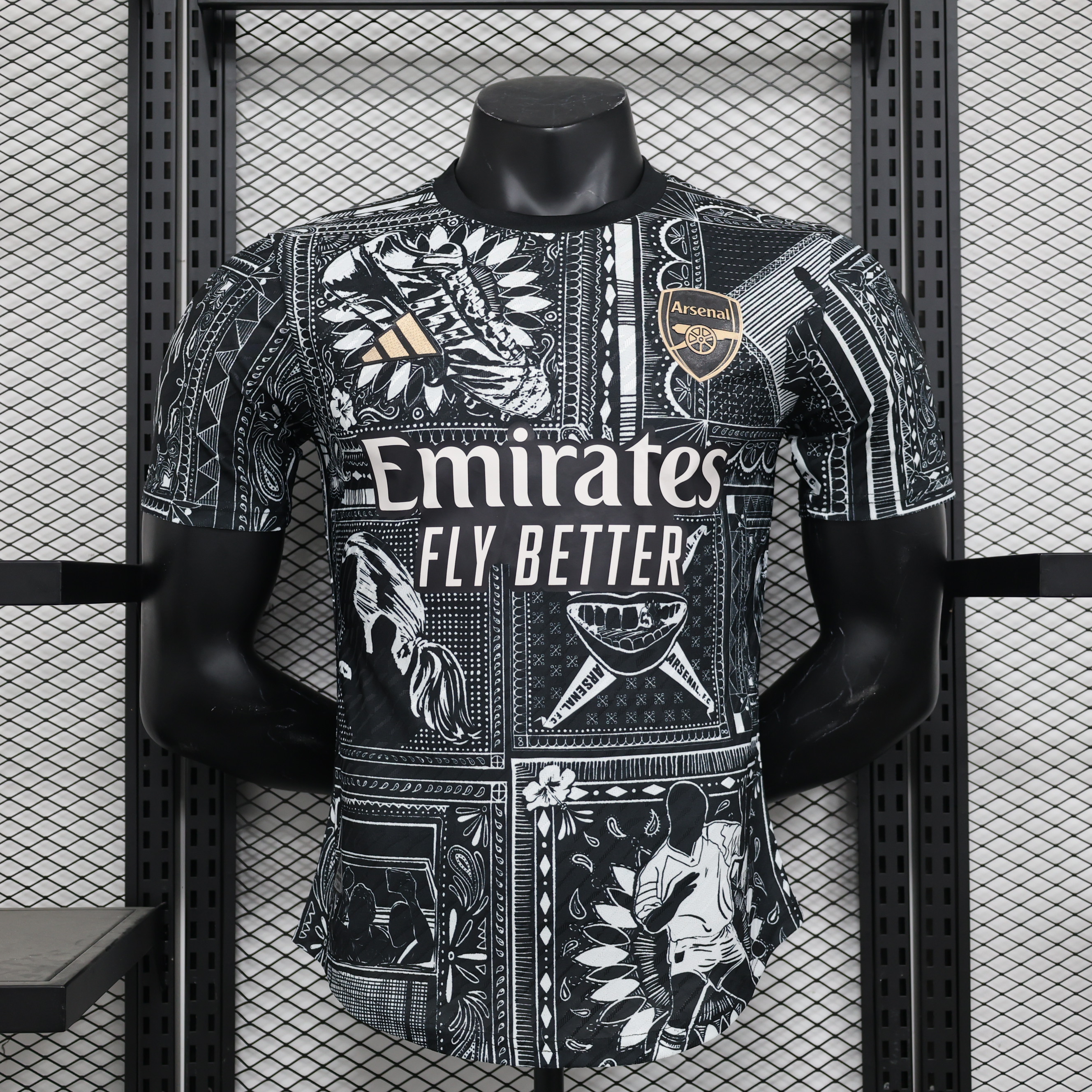 Arsenal x I-a-n.W-r-i-g-h-t 23-24 Pre-match Jersey - Player Version - ReplicasJersey