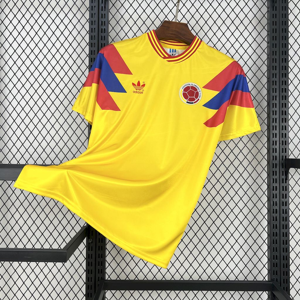Retro Colombia 1990 Home Stadium Jersey - ReplicasJersey