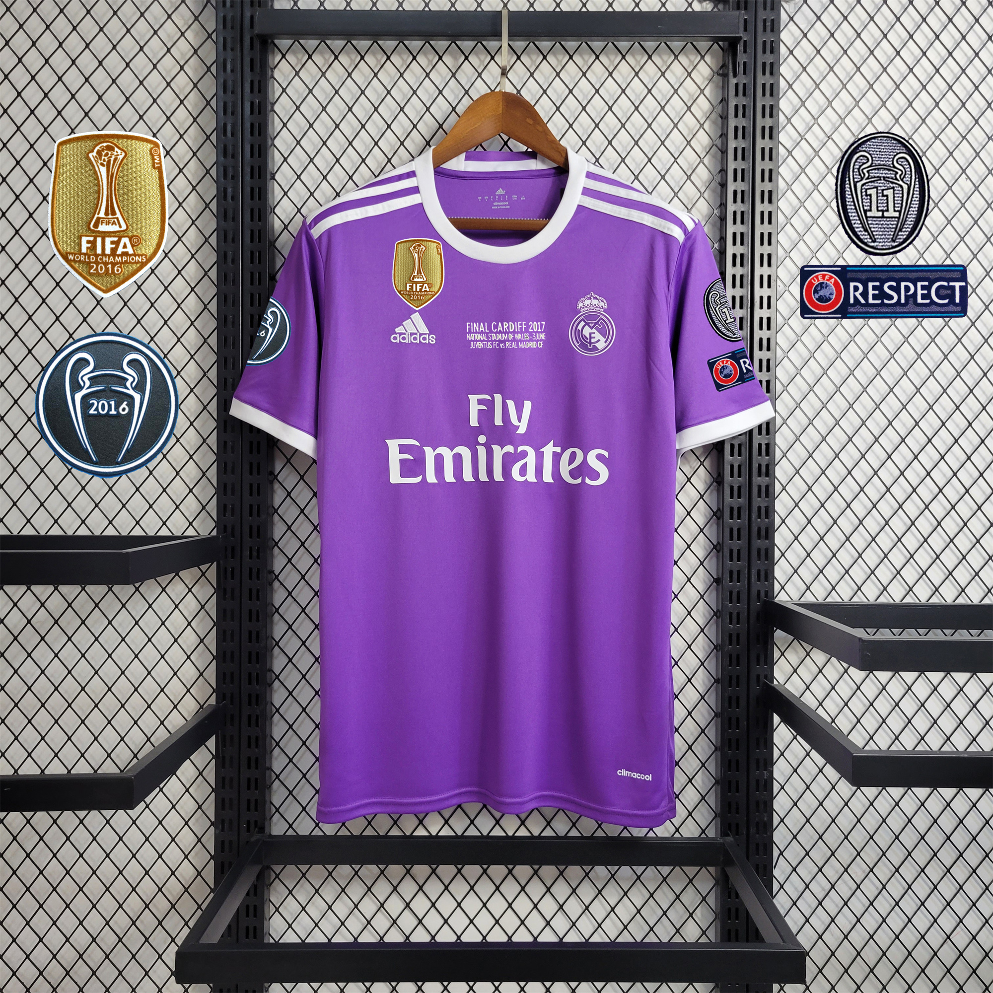 Retro Real Madrid 16-17 Away Jersey - Champions League Final Version - ReplicasJersey