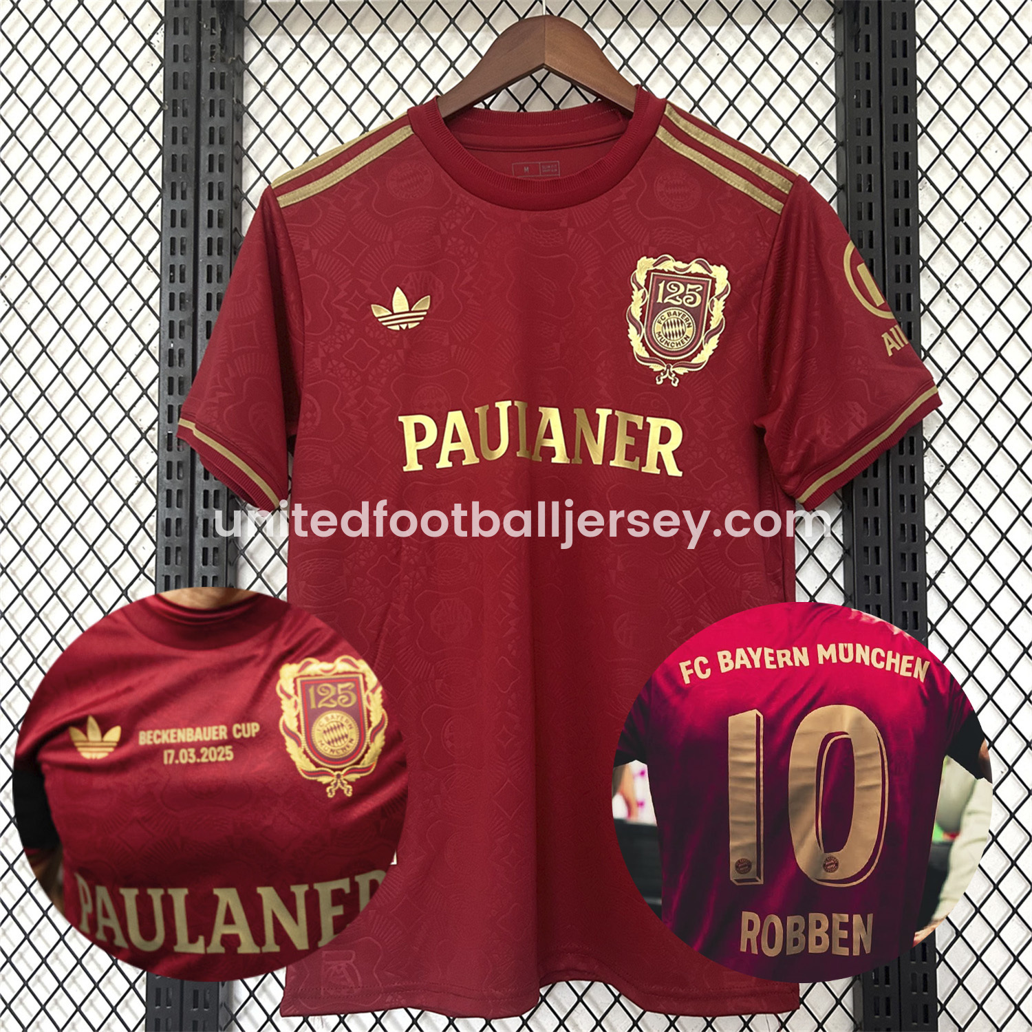 Bayern Munich 2025 125th Anniversary Beckenbauer Cup Jersey - Fans Version ( Optional Chest Tranfer ) - ReplicasJersey