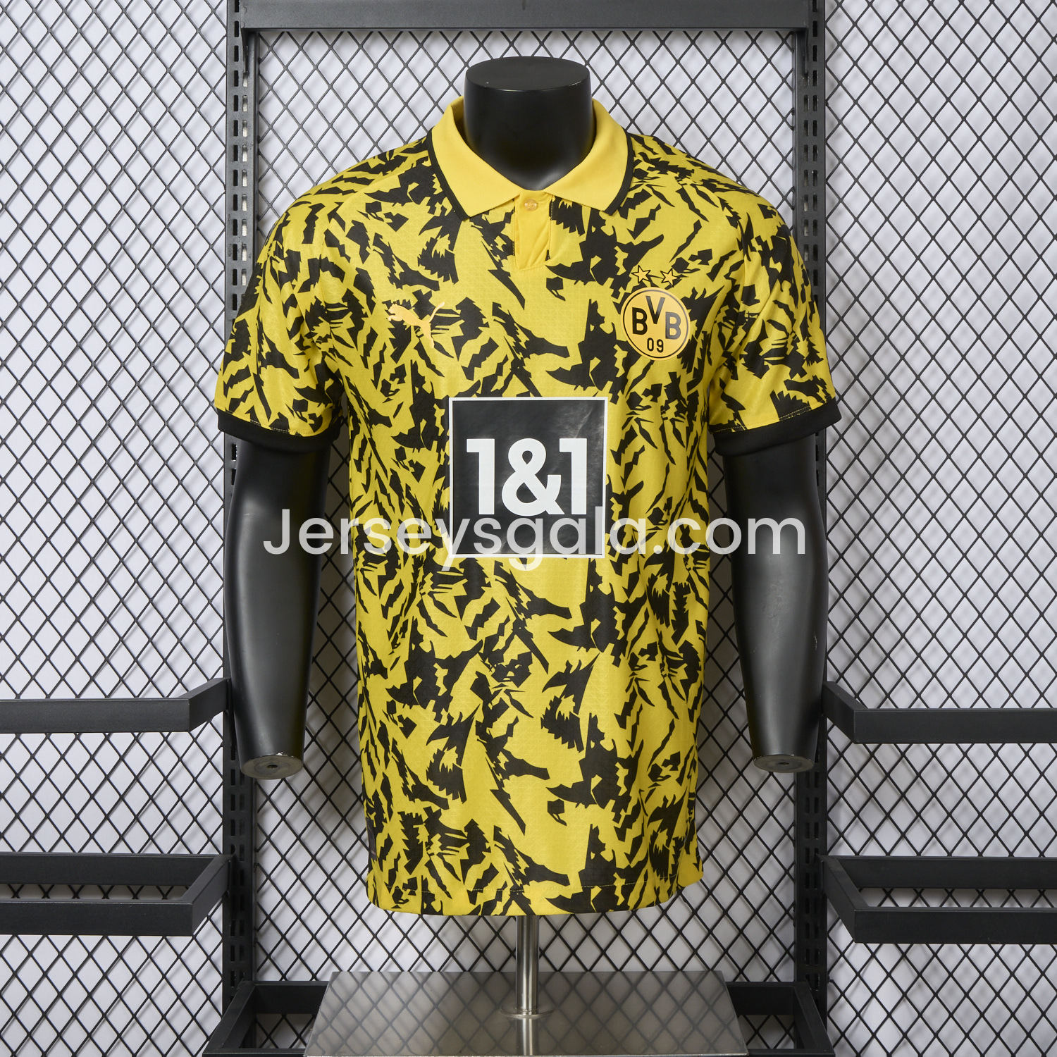 Dortmund 25-26 Black Disordered Texture Yellow Special Jersey - Player Version - ReplicasJersey