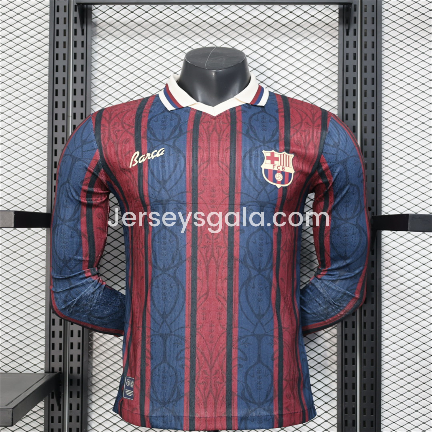 B.A.R.S.A 25-26 125th Anniversary Throwback Long Sleeves Jersey - Player Version - ReplicasJersey