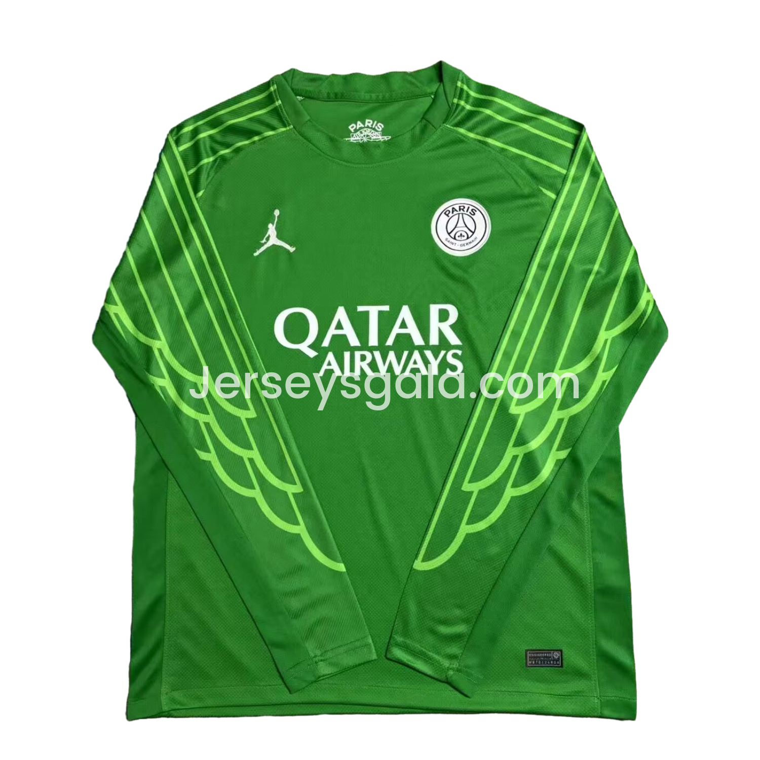 Paris Saint-Germain PSG 24-25 Goalkeeper 5 Green Long Sleeves Jersey - Fans Version - ReplicasJersey