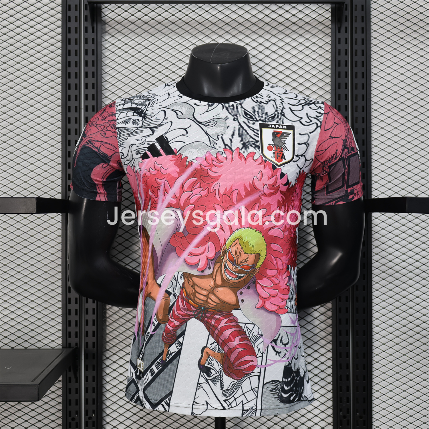 Japan 25-26 Donquixote Doflamingo Pink & White Special Jersey - Player Version - ReplicasJersey