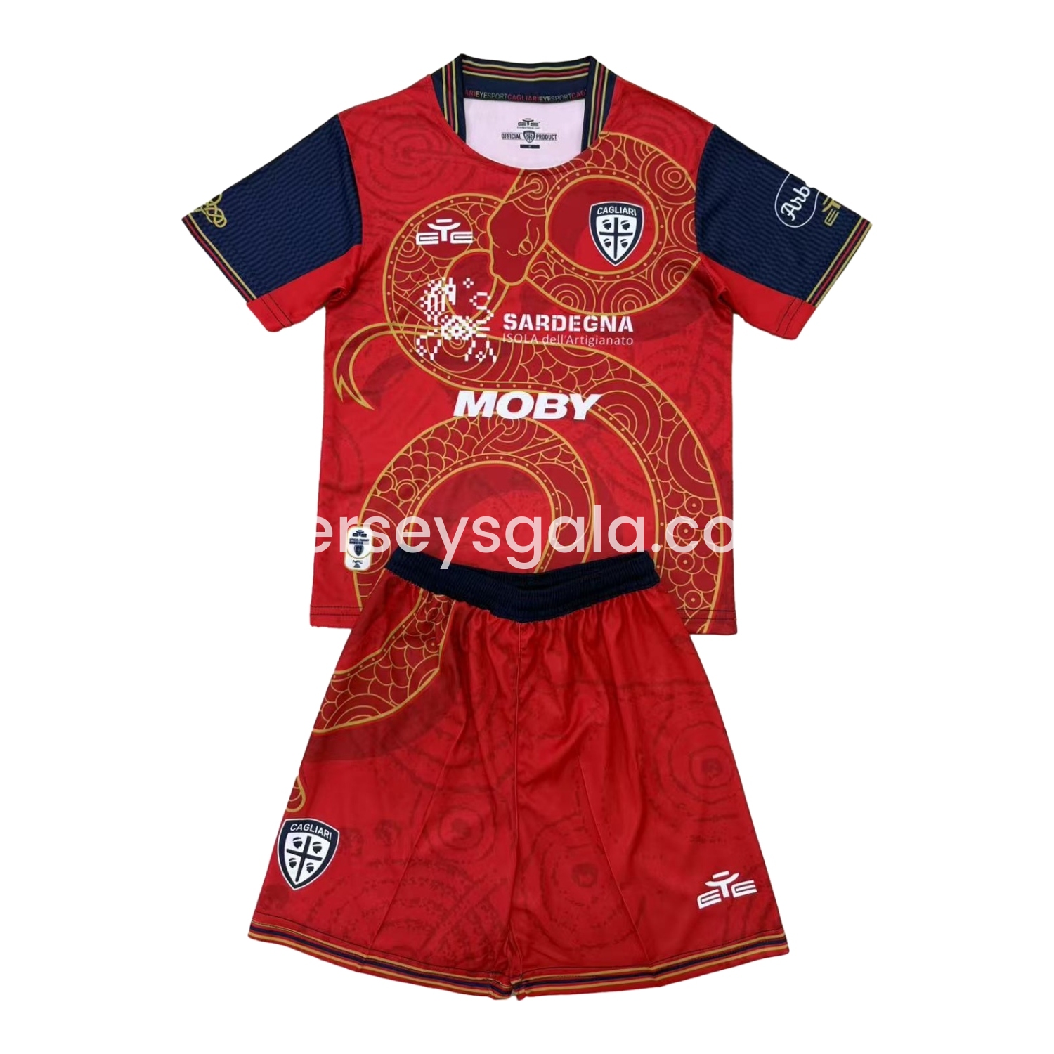 Cagliari Calcio 24-25 Year of the Snake Special Men's Adult Jersey Set - Fans Version - ReplicasJersey