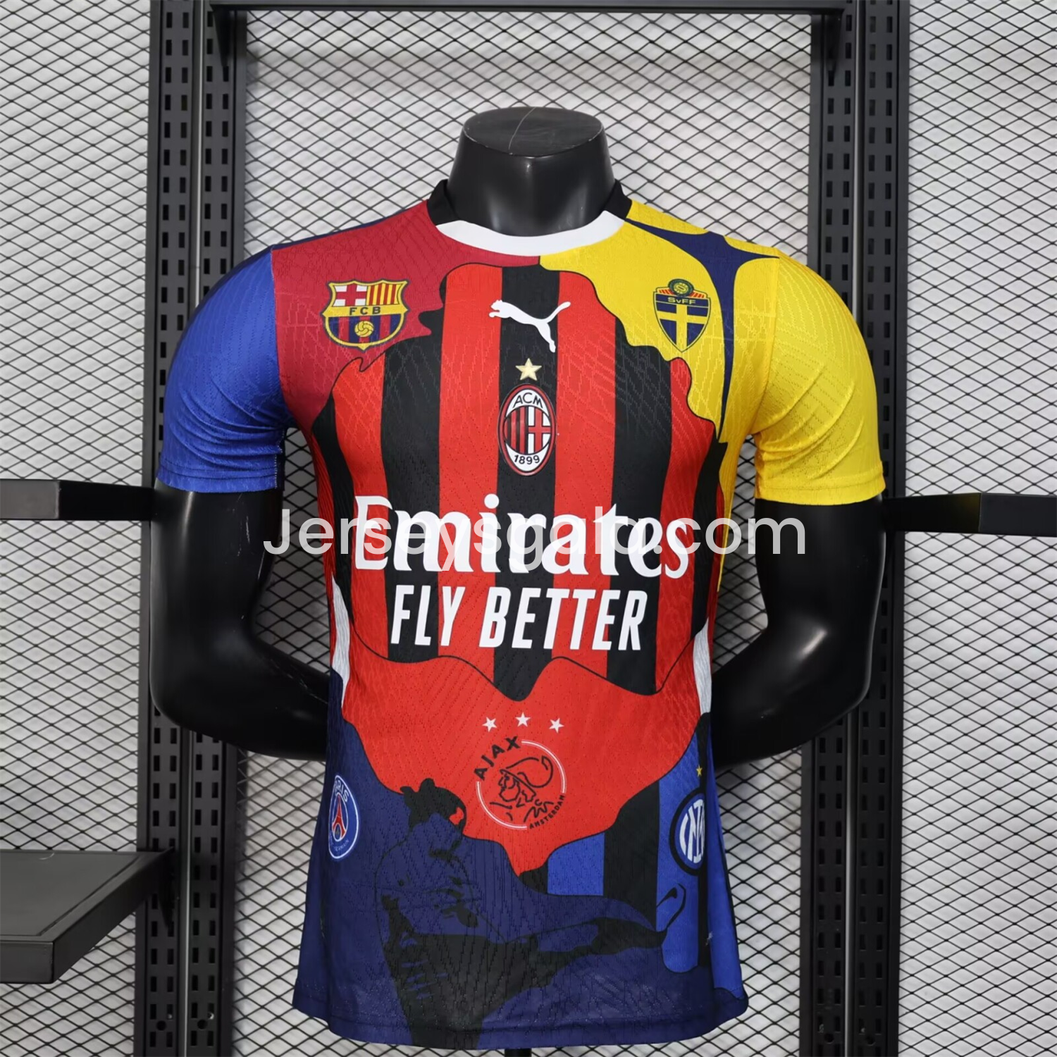 Zlatan Ibrahimović Career Commemorative Jersey - Player Version - AC Milan Inter Milan Barcelona Ajax Paris Saint-Germain PSG Sweden - ReplicasJersey