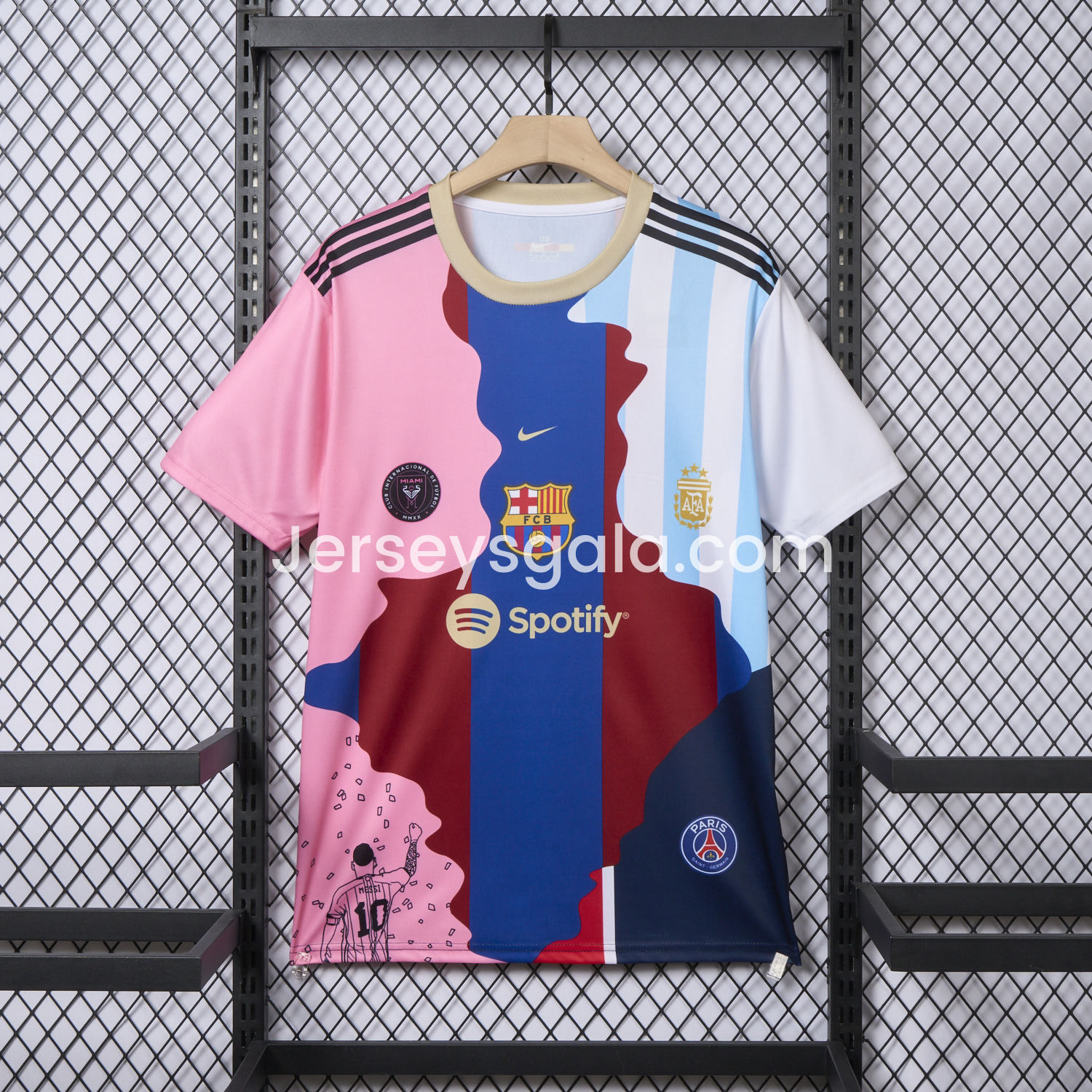 Messi Career Commemorative Jersey - Fans Version - B.A.R.S.A Argentina Paris Saint-Germain PSG INT M.A.M - ReplicasJersey