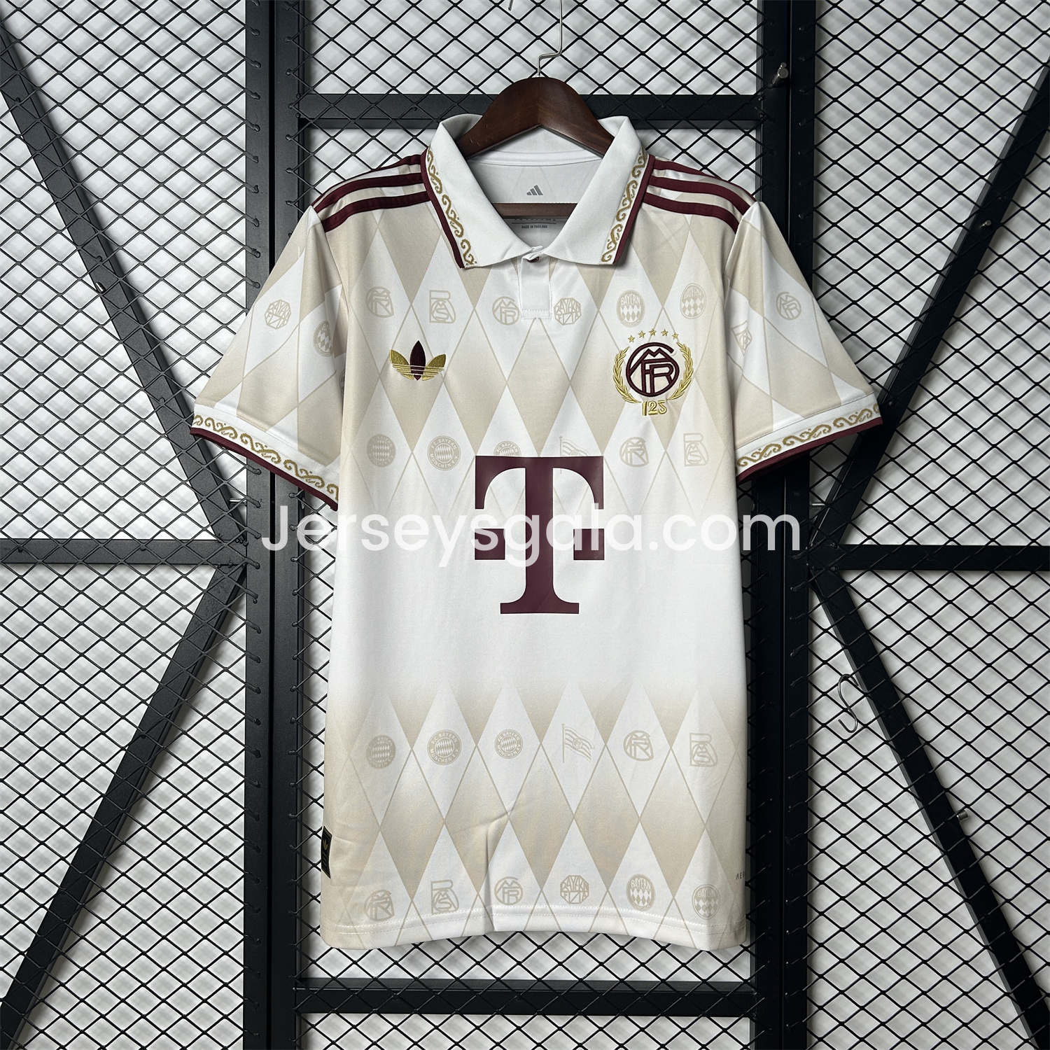 Bayern Munich 2025 125th Anniversary Diamond Pattern Special Edition Jersey - Fans Version - ReplicasJersey