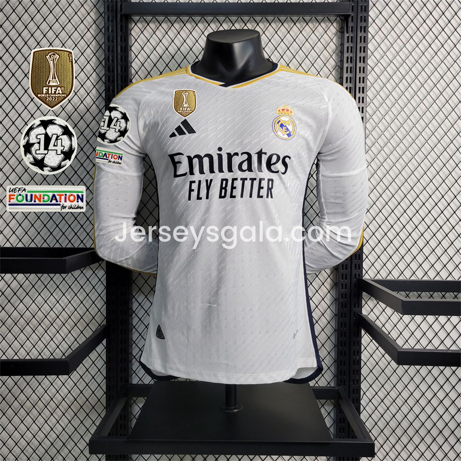 Retro Real Madrid 2023-24 Home Long Sleeves Jersey - Player Version - ReplicasJersey