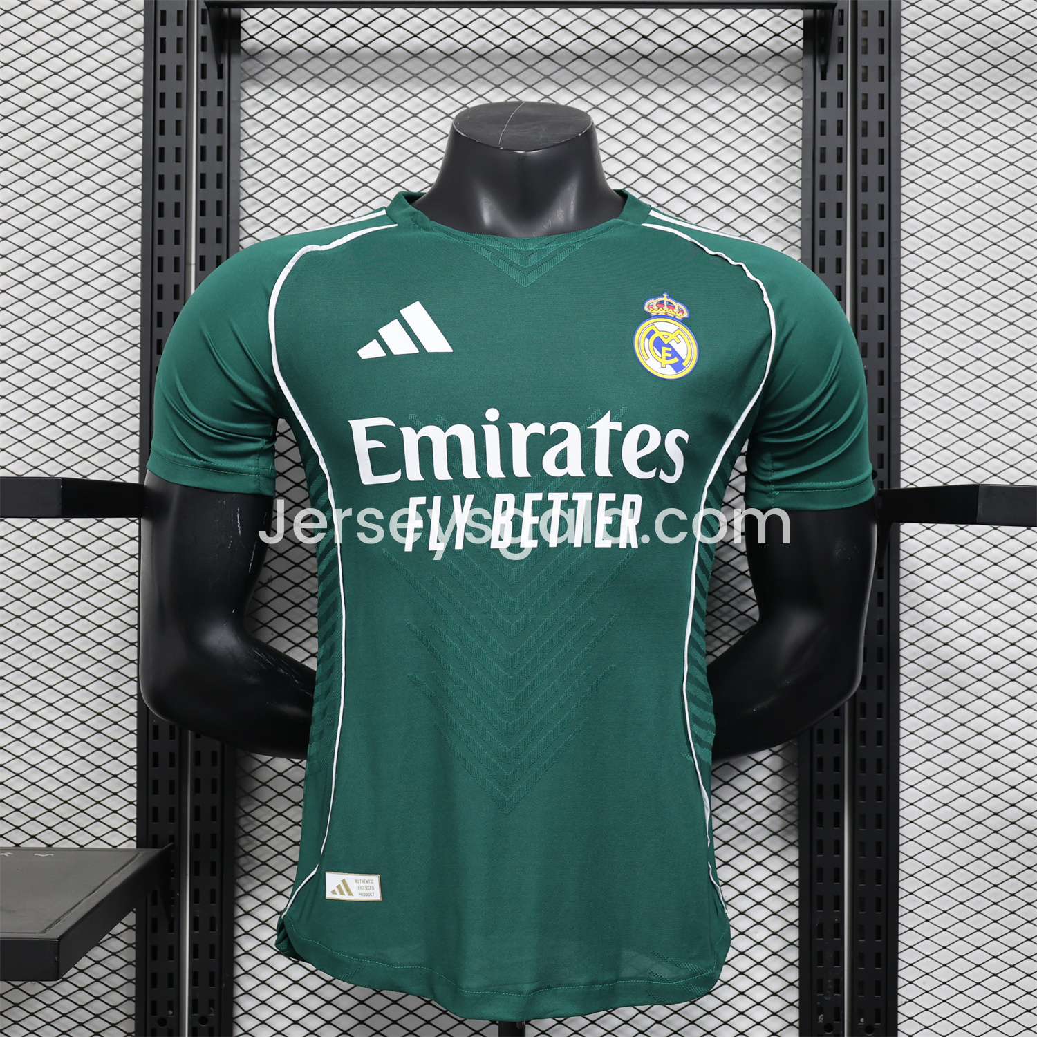 Real Madrid 25-26 Green Teamgeist Collar Special Edition Jersey - Player Version - ReplicasJersey