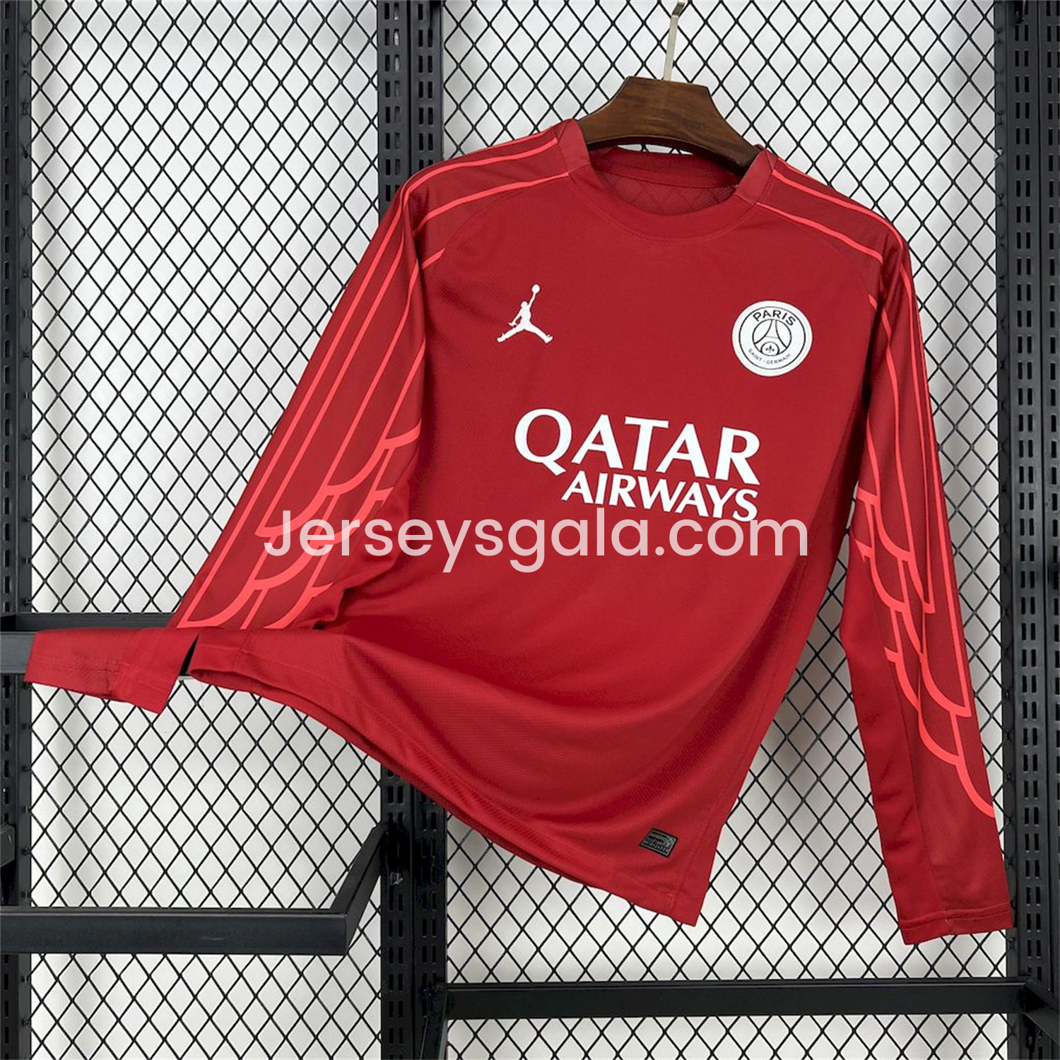Paris Saint-Germain PSG 24-25 Fourth Goalkeeper Red Long Sleeves Jersey - Fans Version - ReplicasJersey