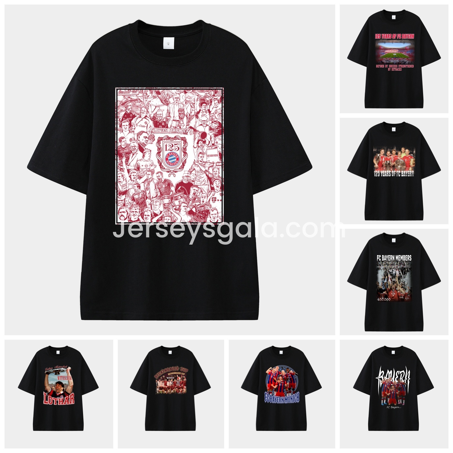 Bayern Munich 2025 125th Anniversary Memory Fragments Unisex Pure Cotton T-shirt - ReplicasJersey