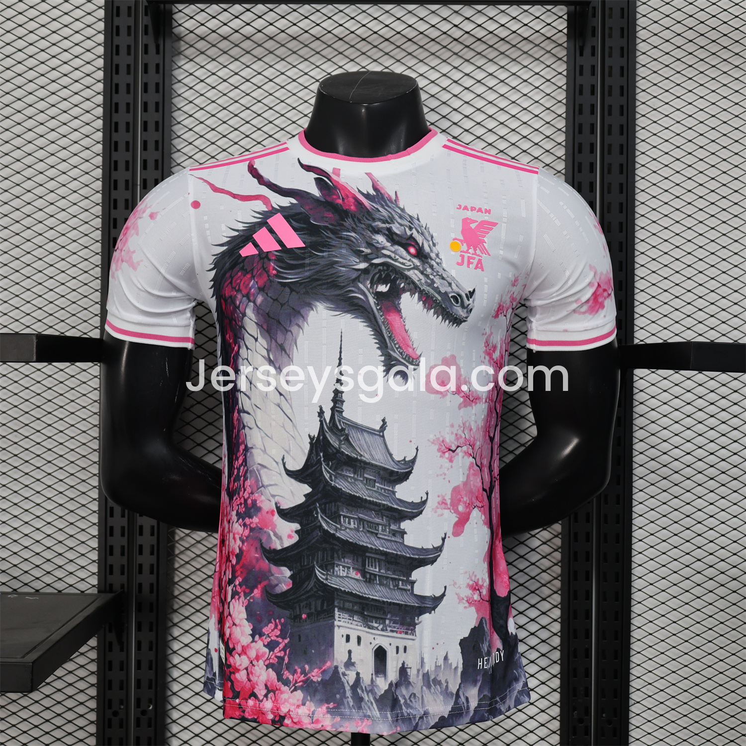 Japan 25-26 Black Dragon & Tower White Special Edition Jersey - Player Version - ReplicasJersey