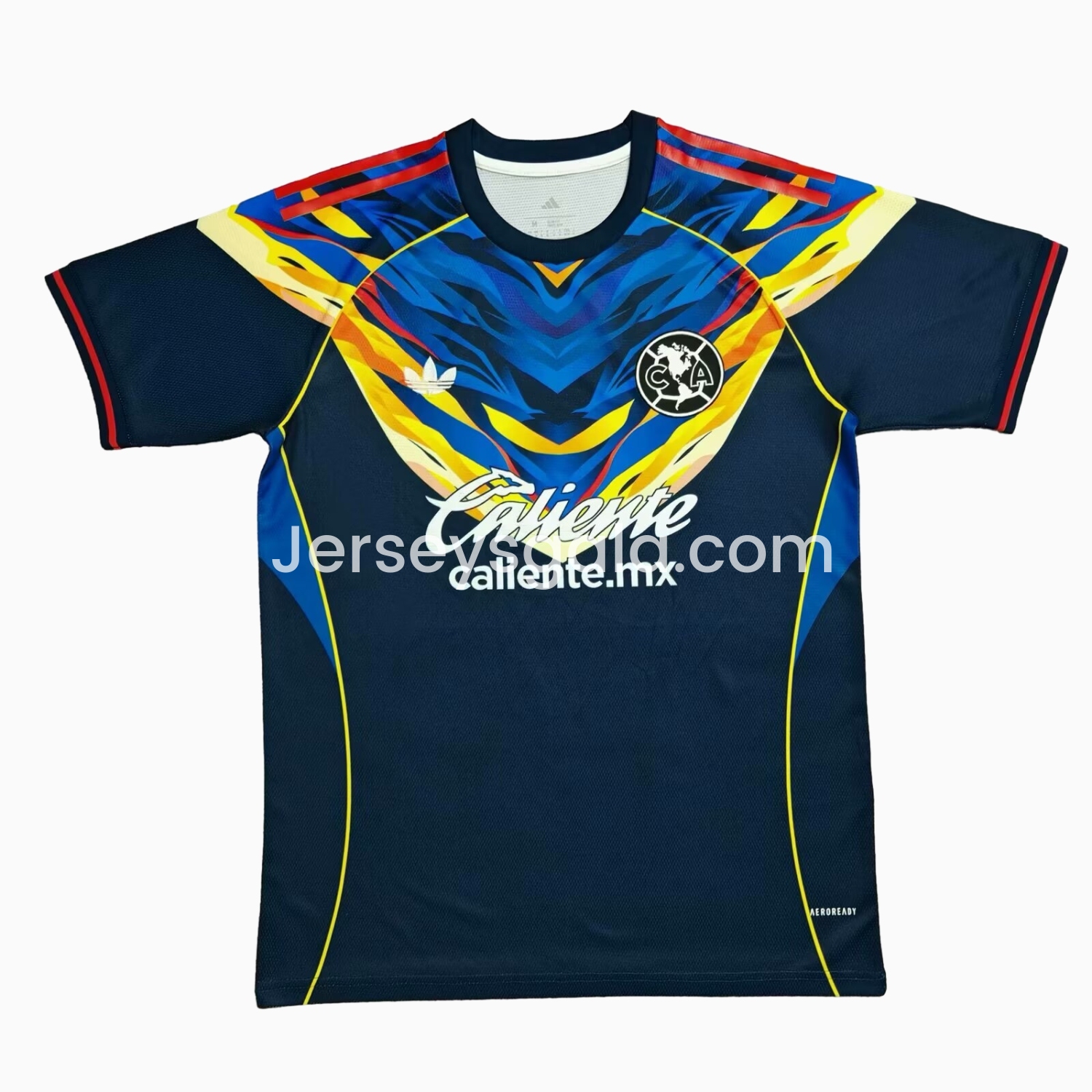 Club América 25-26 V-Shaped Camouflage Pattern Deep Blue Jersey - Fans Version - ReplicasJersey