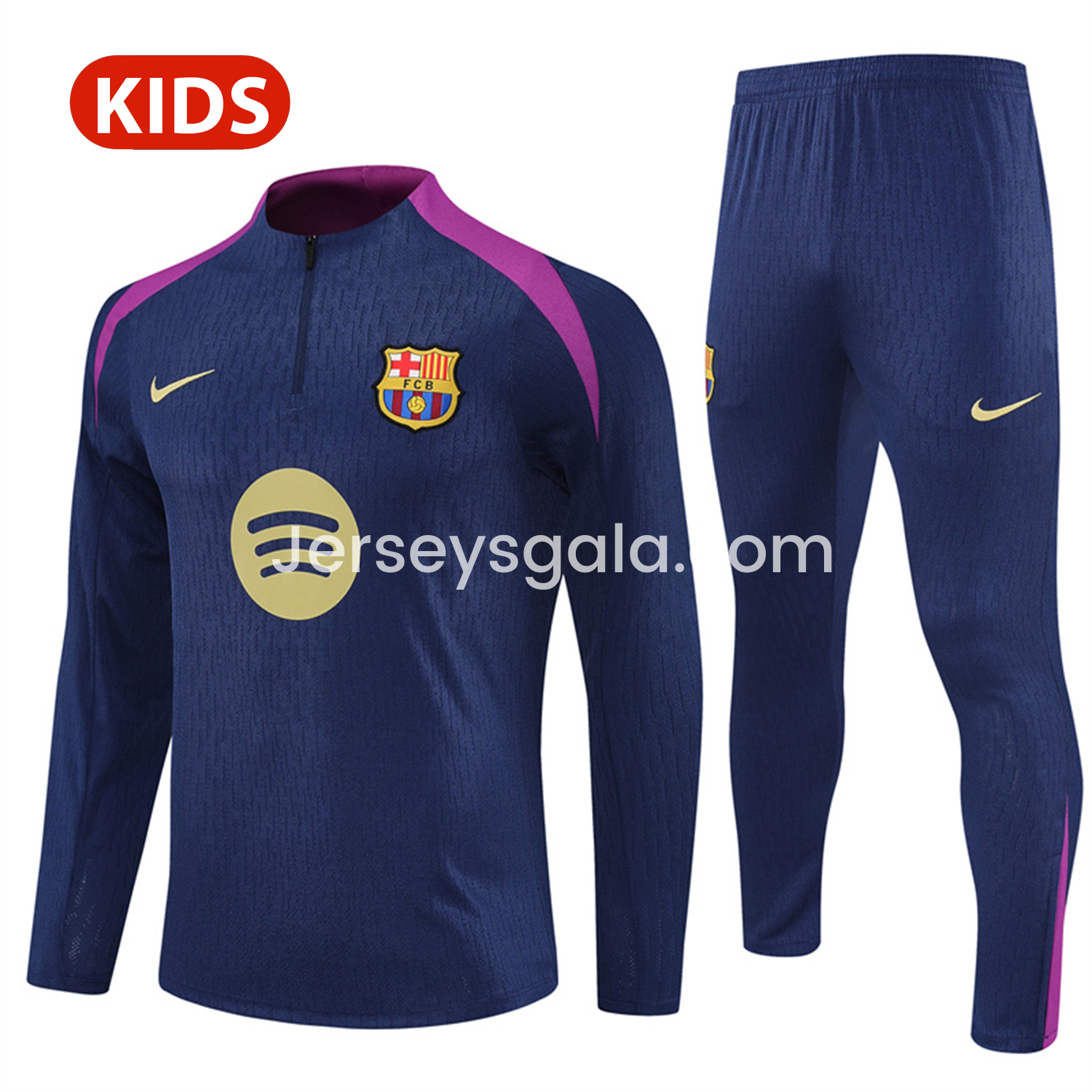 B.A.R.S.A 25-26 Kid Long Sleeves Training Set - Royal Blue Top & Royal Blue Pants - ReplicasJersey