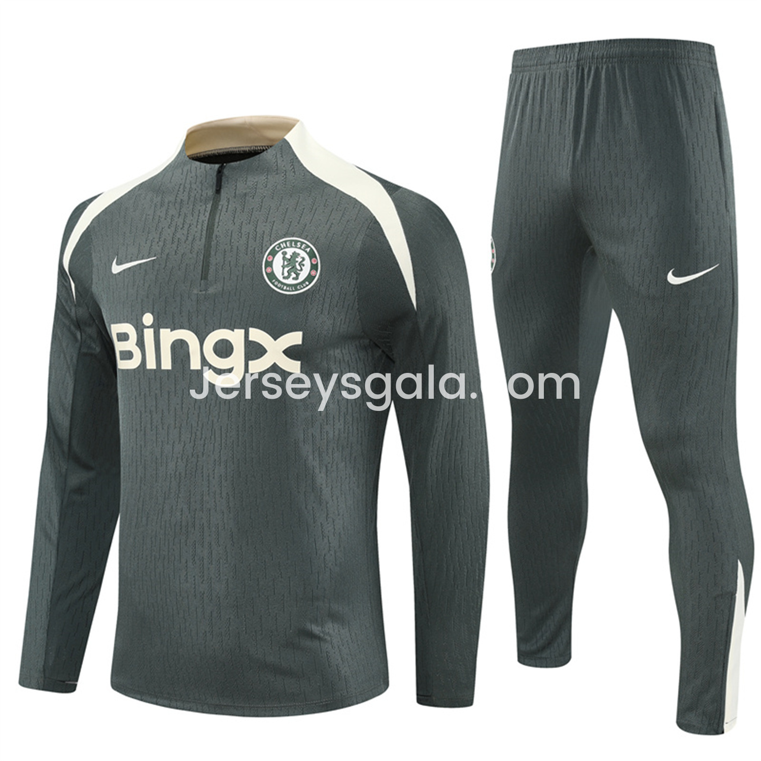 C.H.E.L.S.E.A 25-26 Long Sleeves Training Set - Army Green Top & Army Green Shorts - ReplicasJersey