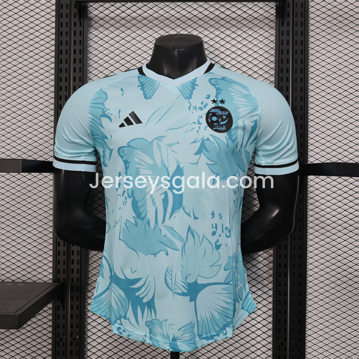 Algeria 25-26 Light Blue Flower Pattern Special Edition Jersey - Player Version - ReplicasJersey