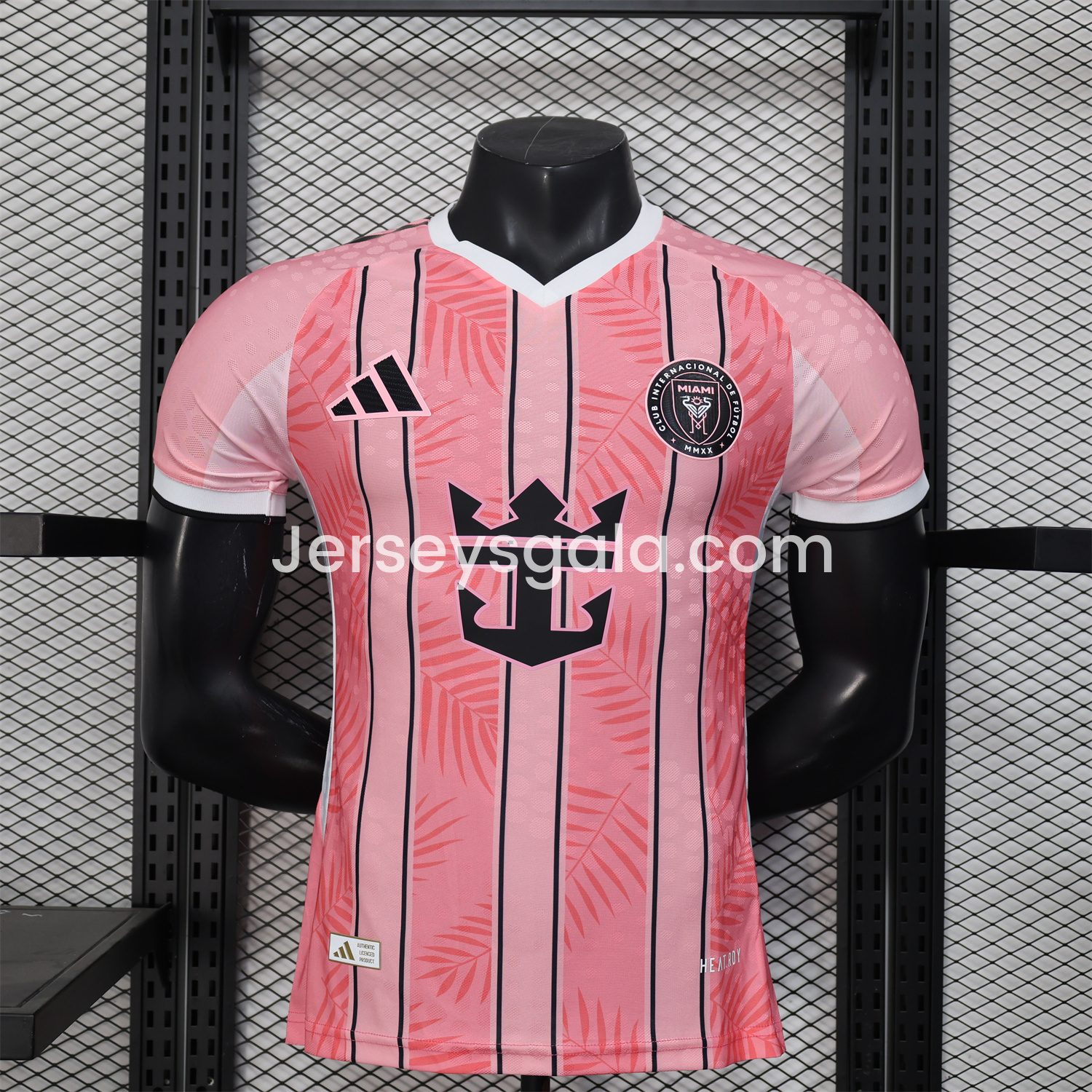 INT M.A.M 25-26 Pink Stripes and Leaves Pattern Special Jersey - Player Version - ReplicasJersey