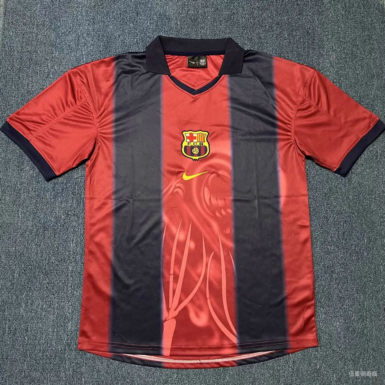 2000-01 Barcelona Retro Home Skeleton Jersey - ReplicasJersey