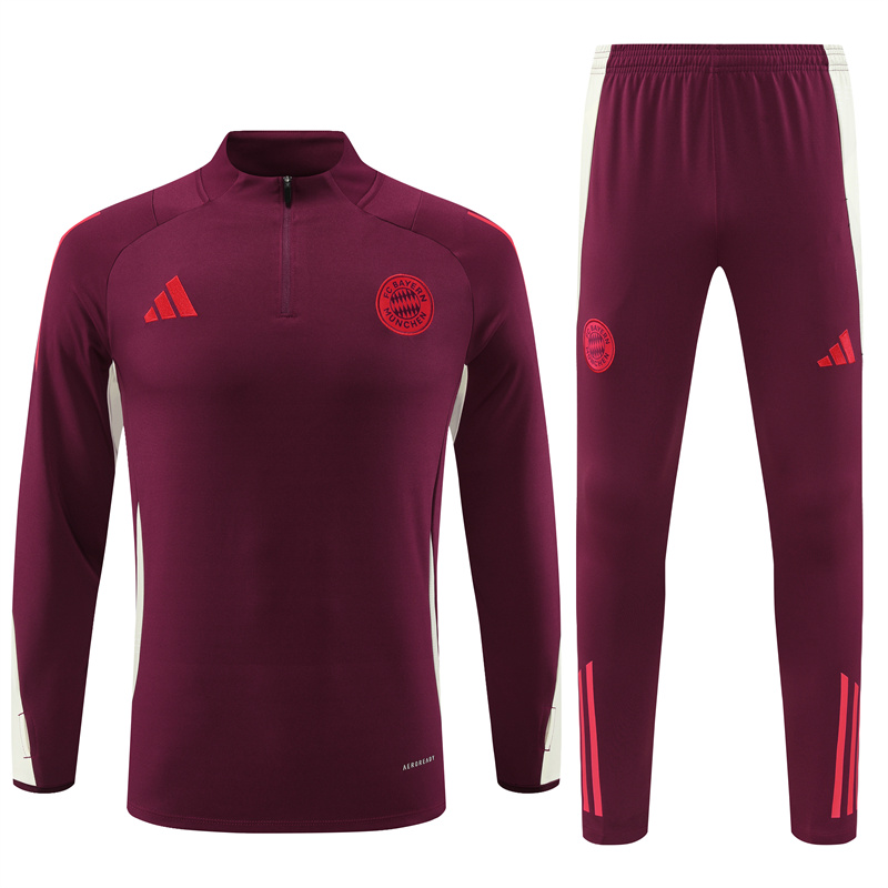 Bayern Munich 24-25 Long Sleeve Training Set - Red - ReplicasJersey