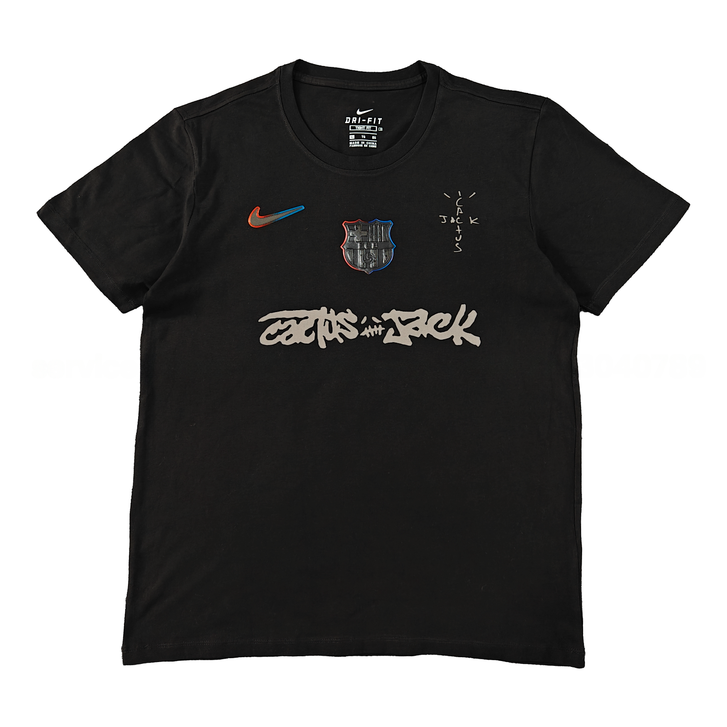 B.A.R.S.A x Travis Scott 25-26 Black T-shirt with Grey ICON - ReplicasJersey