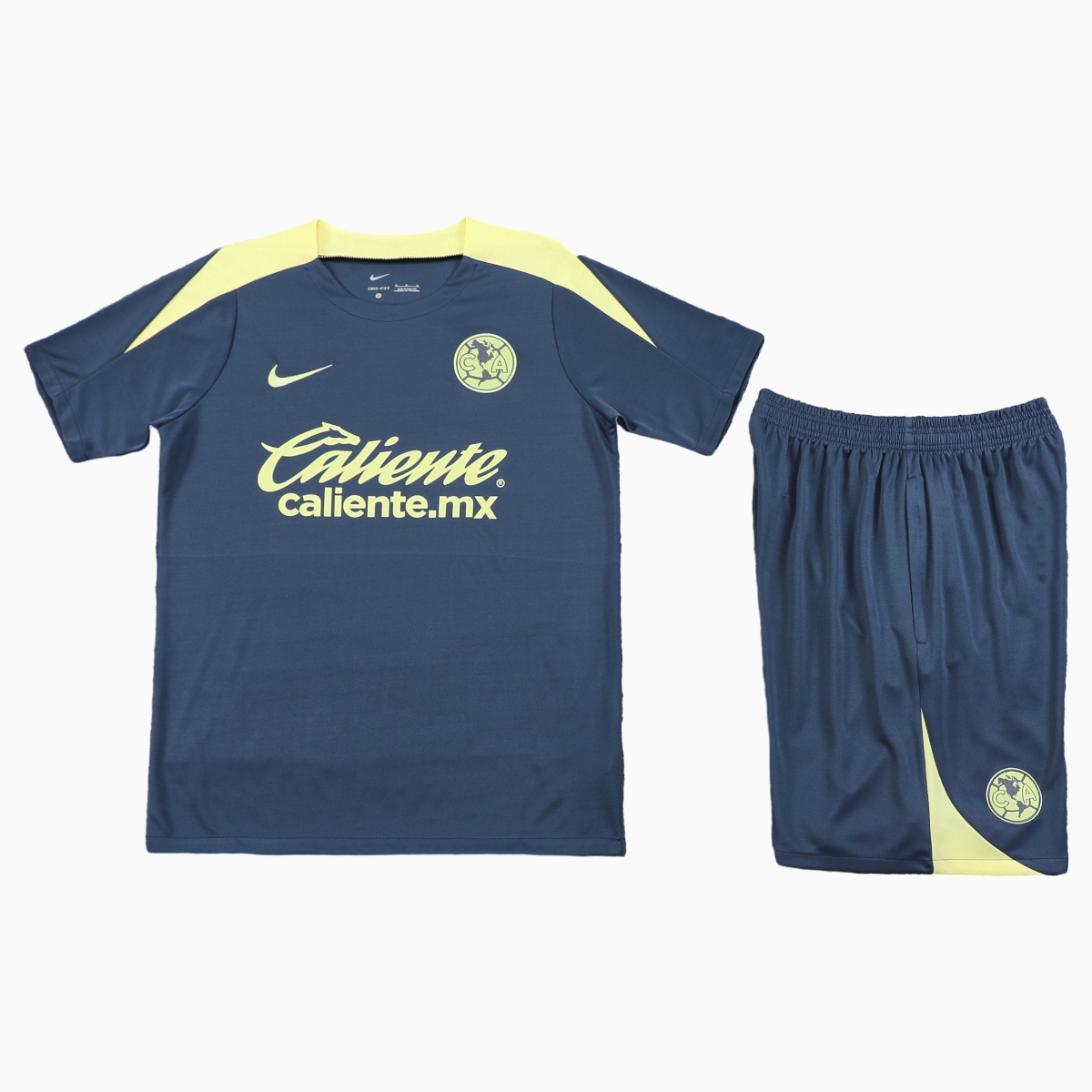 Club América 24-25 Short-Sleeve Training Set - Grey Top & Shorts - ReplicasJersey