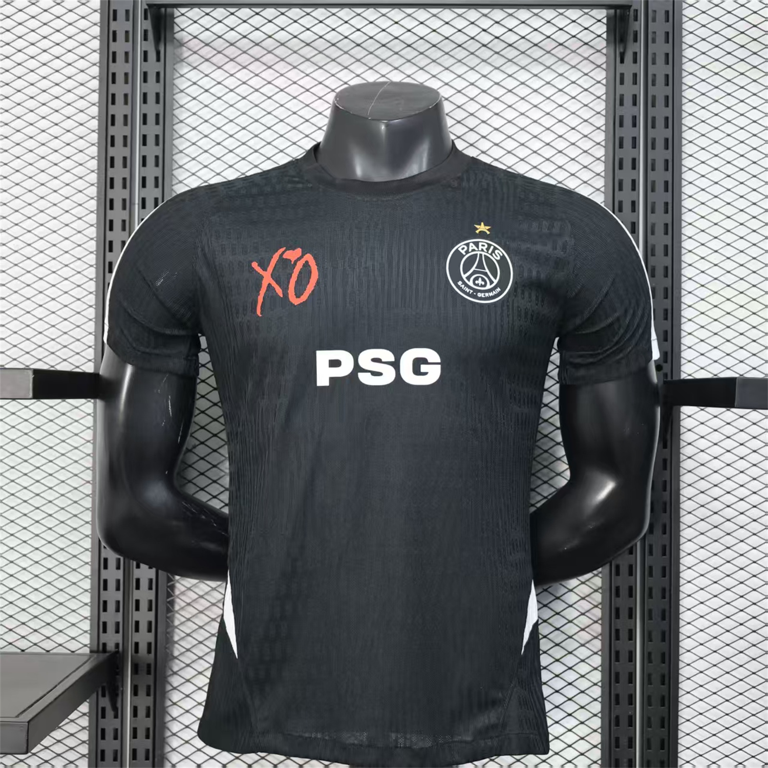 Paris Saint-Germain PSG 25-26 Black XO Special Jersey - Player Version - ReplicasJersey