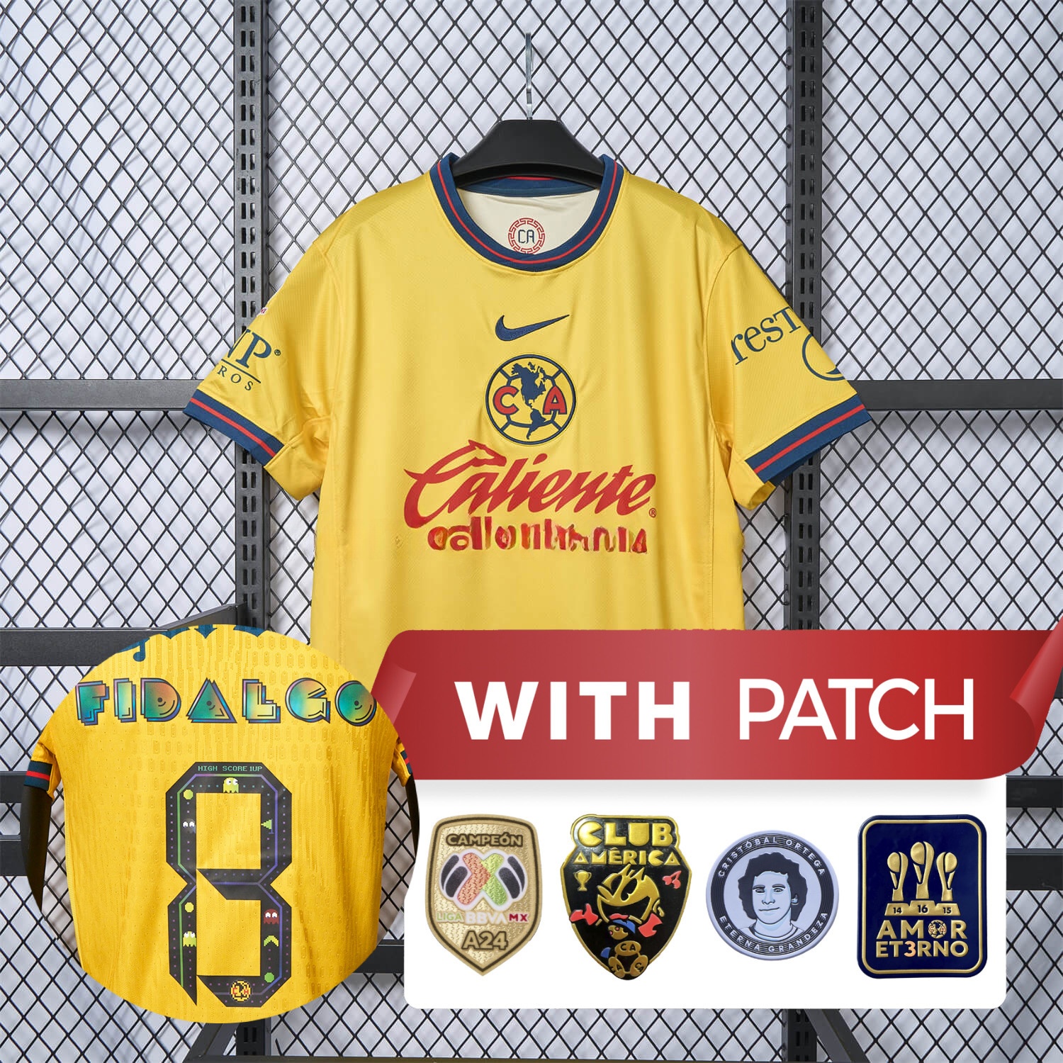 【Pac-Man Version】Club América 24-25 Home Jersey - Fans Version - ReplicasJersey