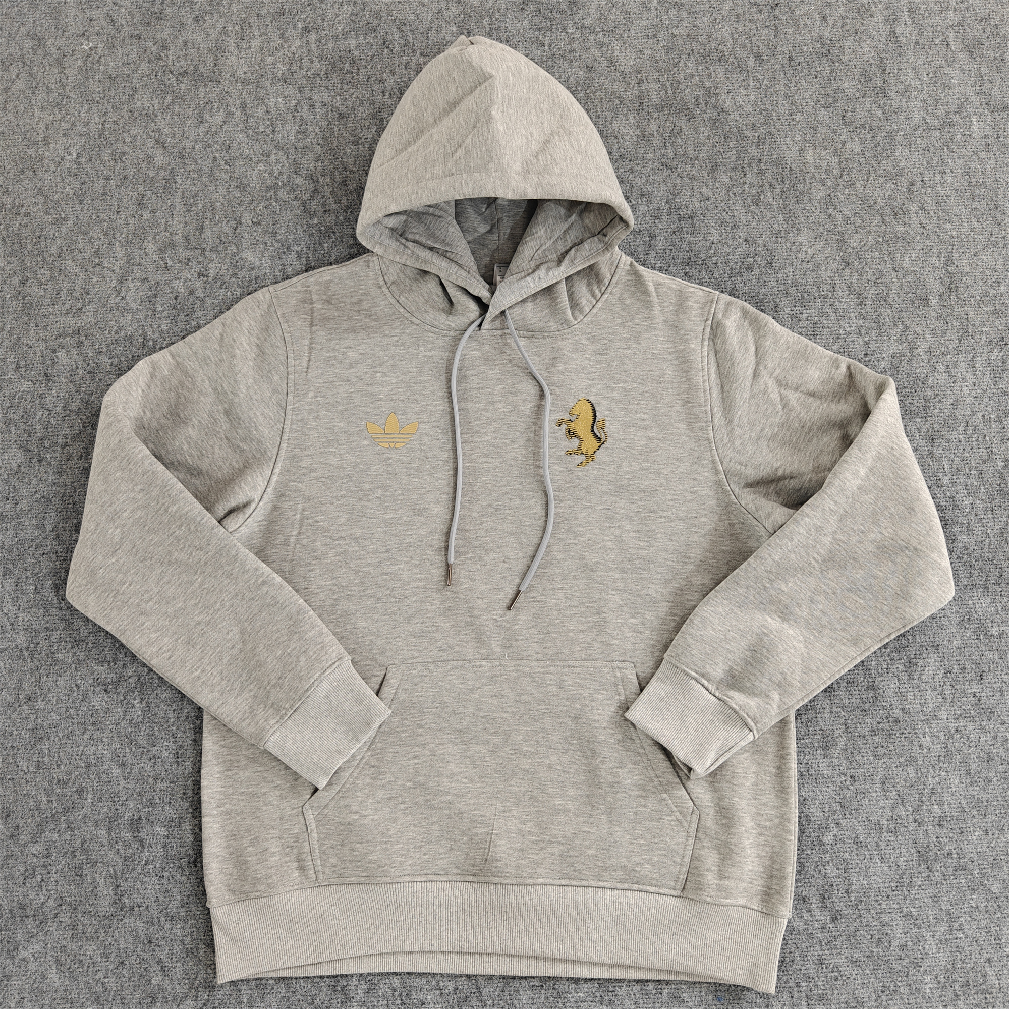 Juventus 24-25 Vintage Style Hoodie - Grey - ReplicasJersey