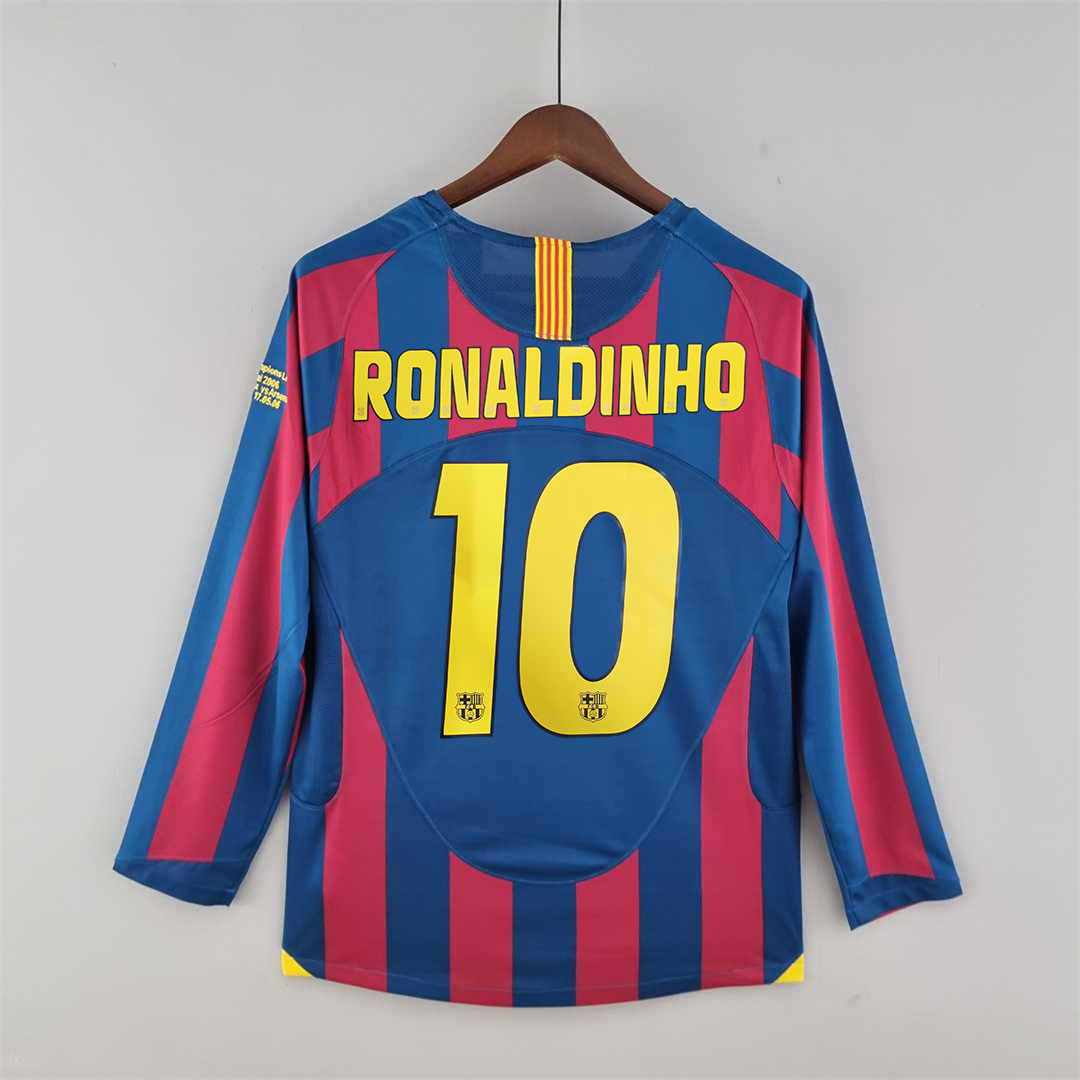 B.A.R.S.A Retro 05-06 Home Long Sleeve Jersey - UEFA Champions League Final - ReplicasJersey