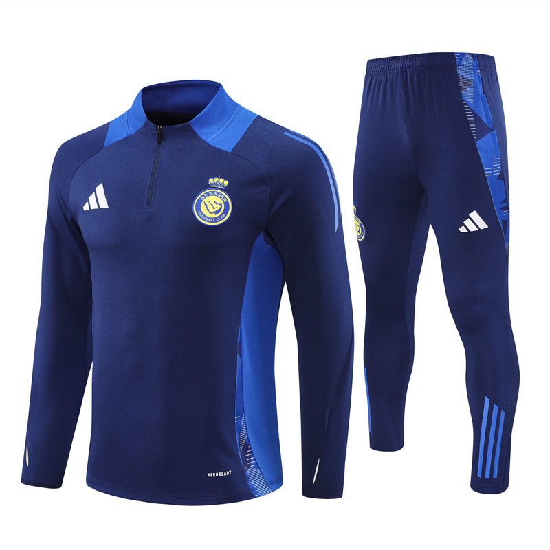 Al Nassr Riyadh Victory 24-25 Long Sleeve Training Set - Royal Blue - ReplicasJersey