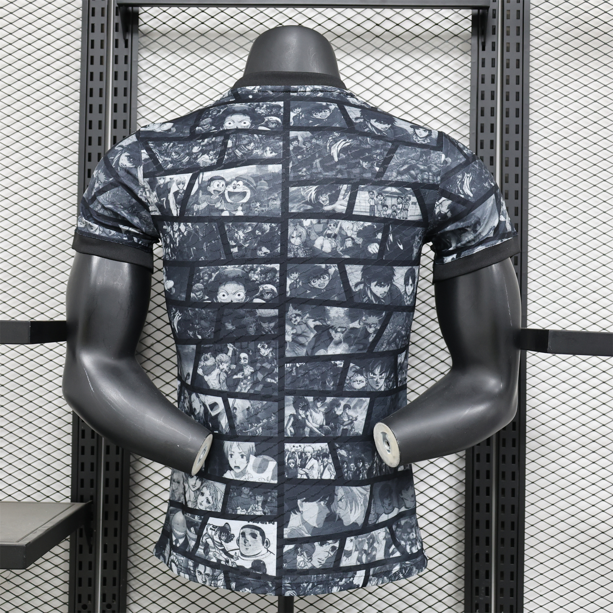 Japan 2024 Black Doraemon Grid Jersey - Player Version - ReplicasJersey